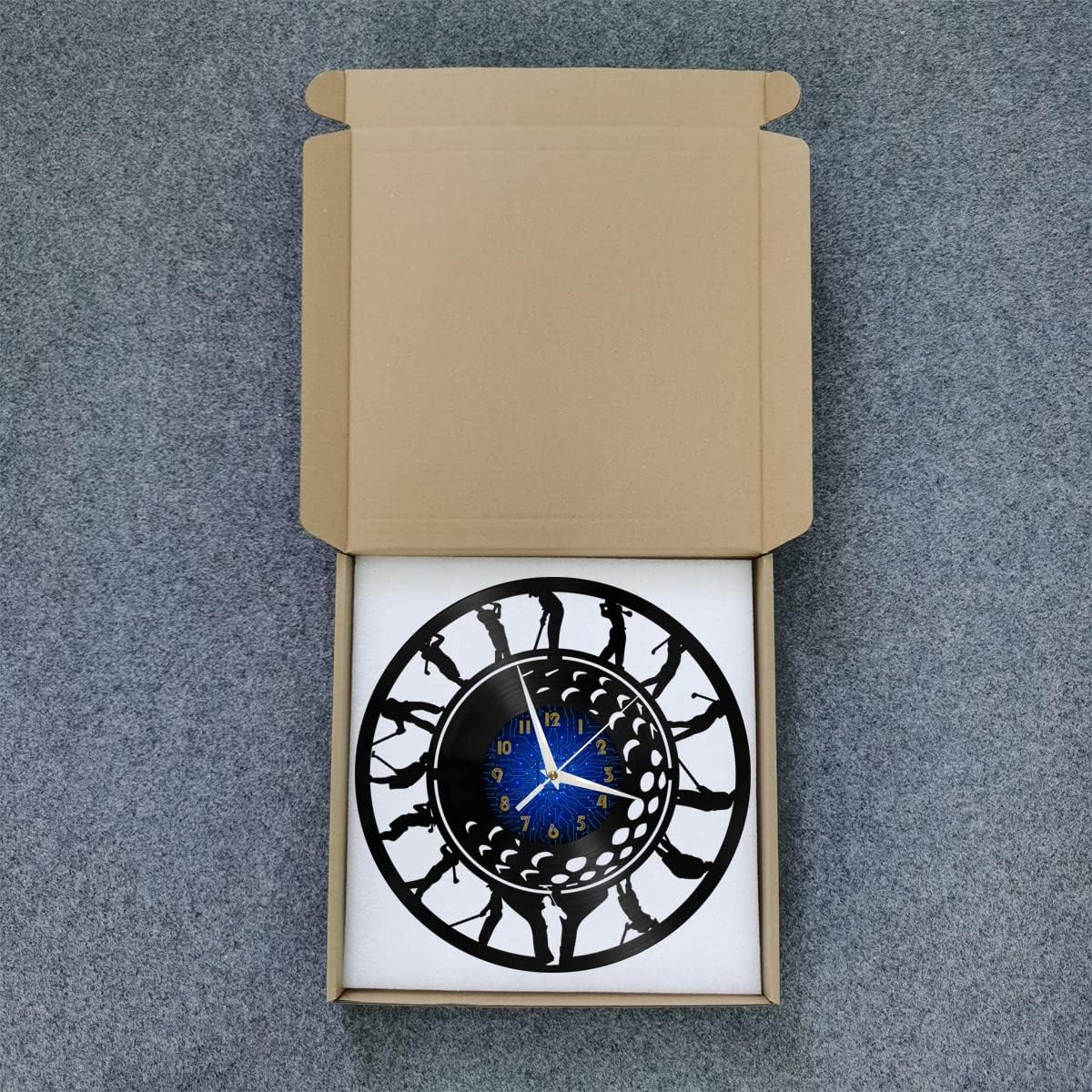 Golf 2 Decoration Vinyl Wall Clock, Vinyl Record Clock Wall Art Silent & Non-Ticking(12 inchs B)