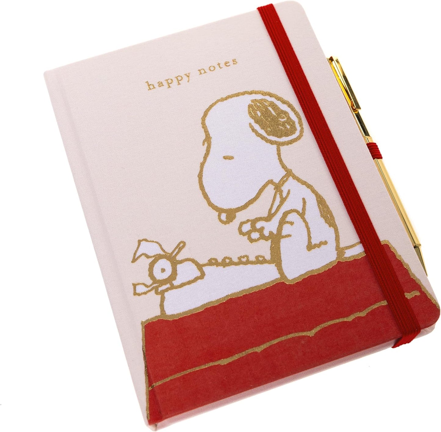 Graphique Snoopy Lined Journal Plus Pen Luxe Collection, Hardcover Diary Notebook for Writing, Gold Foil Embossing, 160 Pages, 6” x 8”