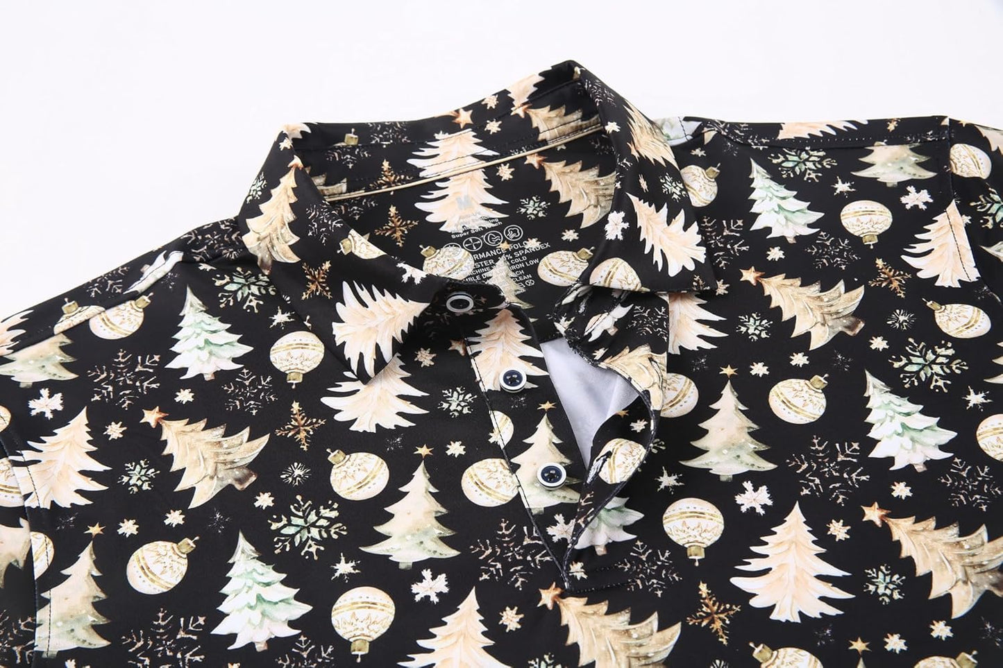 Alex Vando Mens Hawaiian Golf Shirt Moisture Wicking Digital Print Golf Shirts for Men