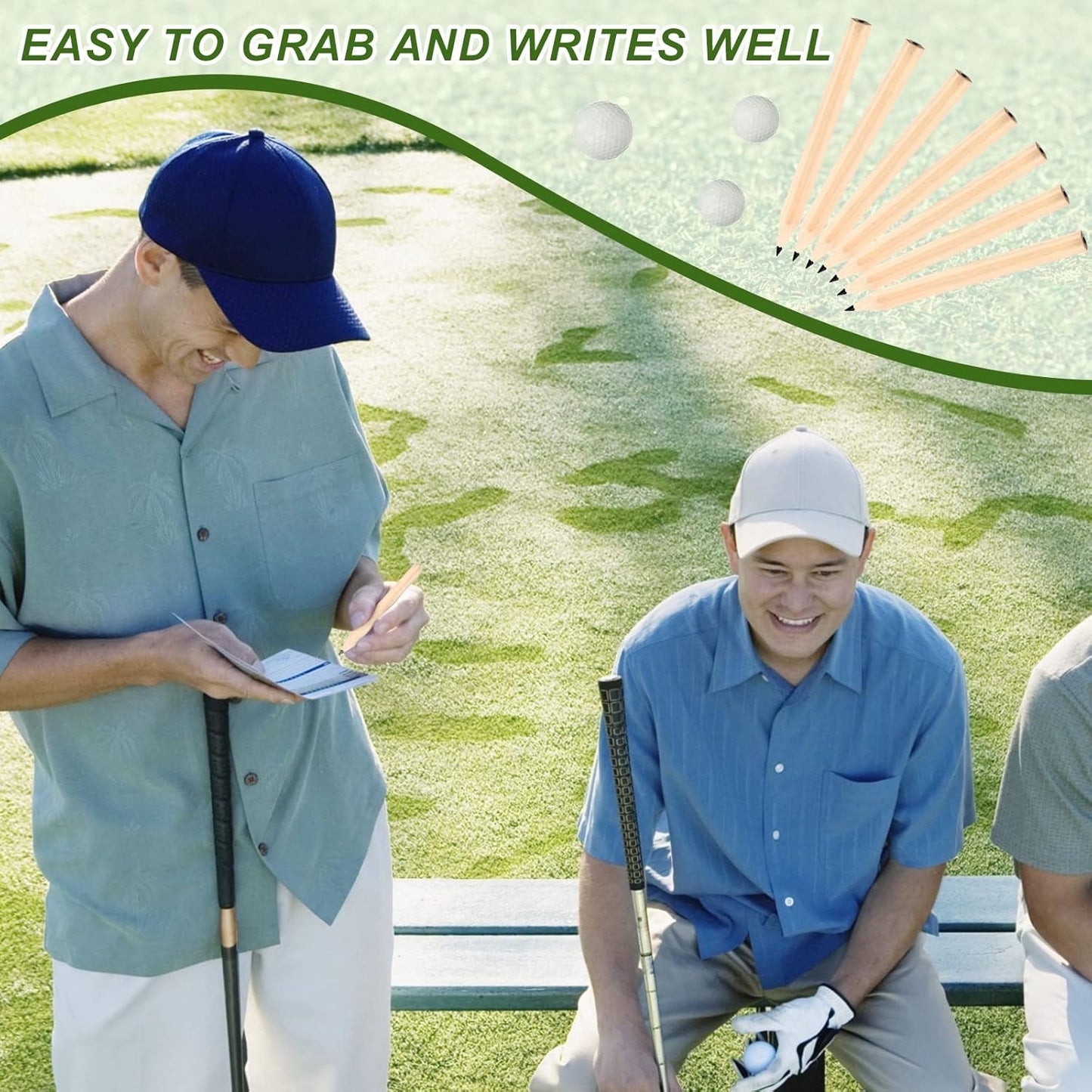 Yexiya Golf Pencils Bulk Half 2 HB 3.5 Pre Sharpened Hexagonal Yellow Wood Mini Pencils for Party Favors Kids School Classroom Office Supplies(1000 Pcs)