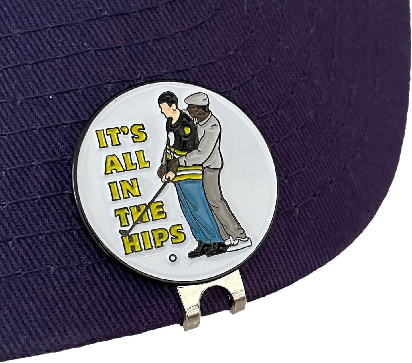 Balanced Co. Funny Golf Hat Clip with Enamel Magnetic Ball Marker