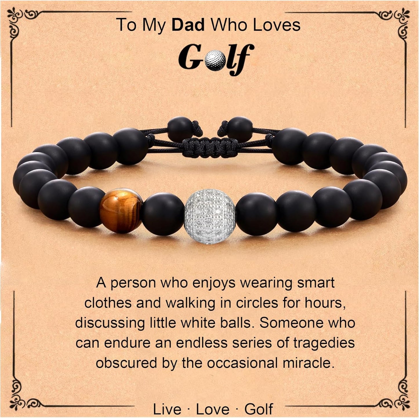 C-leen Golf Gifts Bracelet for Men Dad Lovers Him, Golf Accessories Stuff Bracelet for Man Dad Lovers Him Gifts