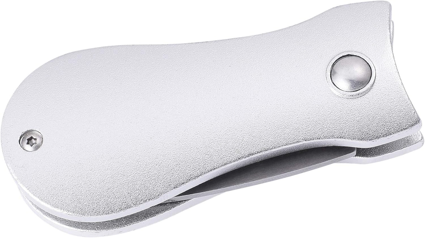 Mile High Life Golf Divot Repair Tool, All Metal Foldable Divot Tool with Pop-up Button & Magnetic Ball Marker