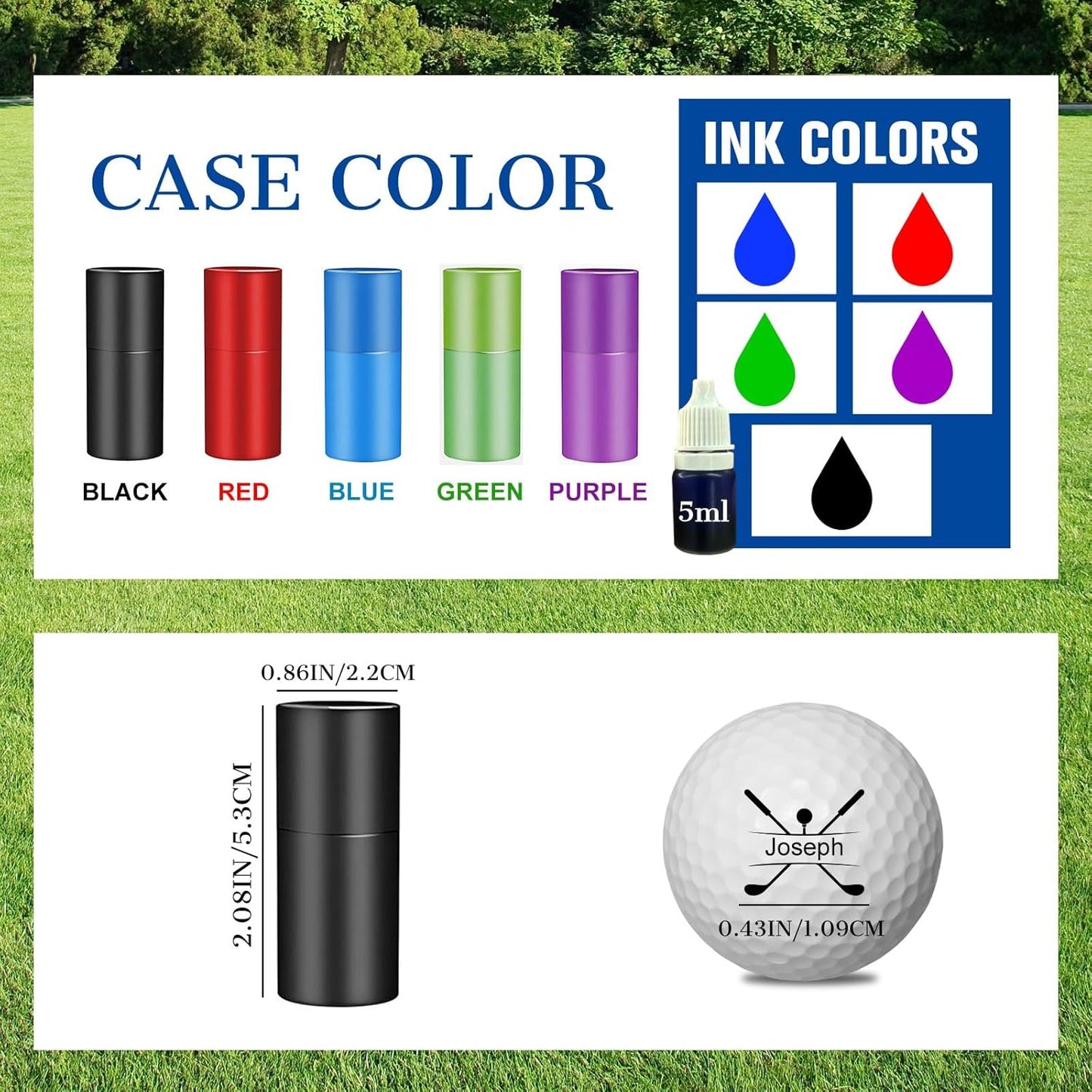 Custom Golf Ball Stamp Personalized Golf Ball Stamper with Name Logo Monogram Customized Golf Ball Marker Stamp Gifts for Men Golfer Husband Boyfriend Dad