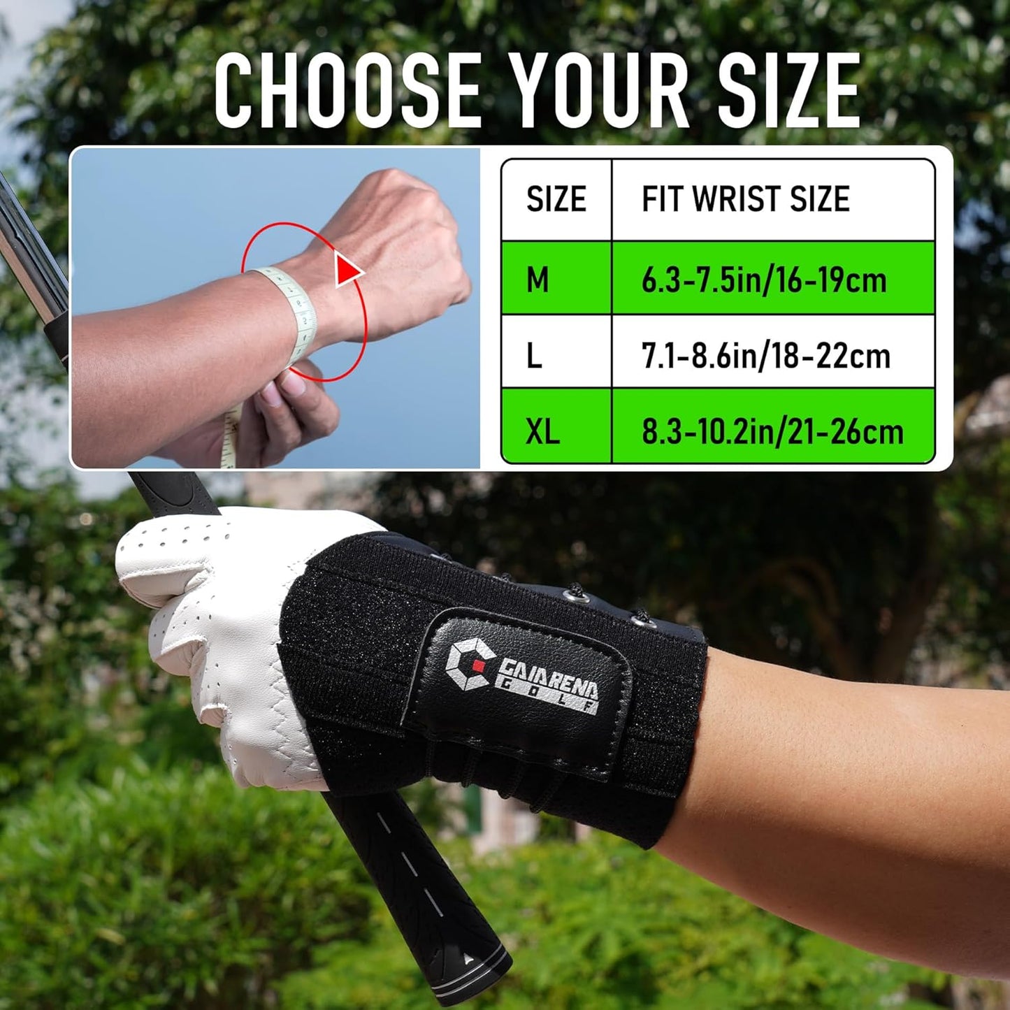 GAIARENA Golf Wrist Brace Wrist Hinge Swing Aid, Efficient Golf Swing Training Equipment to Correct Wrist’s Angle & Develop Muscle Memory for Beginner Golfers