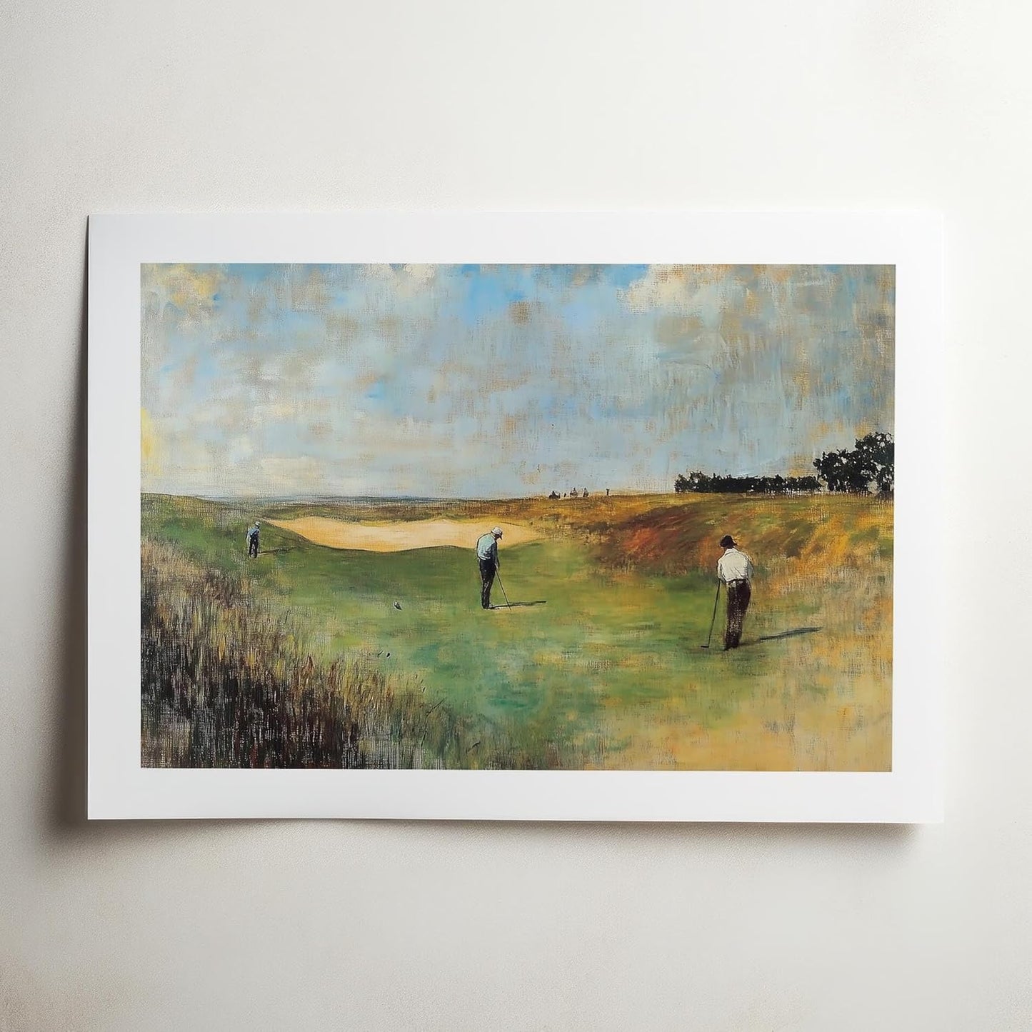 Vintage Golf Course Premium Giclee Fine Art Prints - Antique Style Golf Course Painting Posters, Golf Wall Art, Aesthetic Golfing Poster for Home Office Decor, Ready to Frame