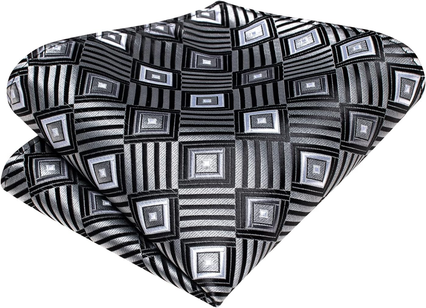 Hi-Tie Men 63inches Tie Set Extra Long Necktie Paisley Tie Pocket Suqare Cufflinks Big and Tall Men Tie