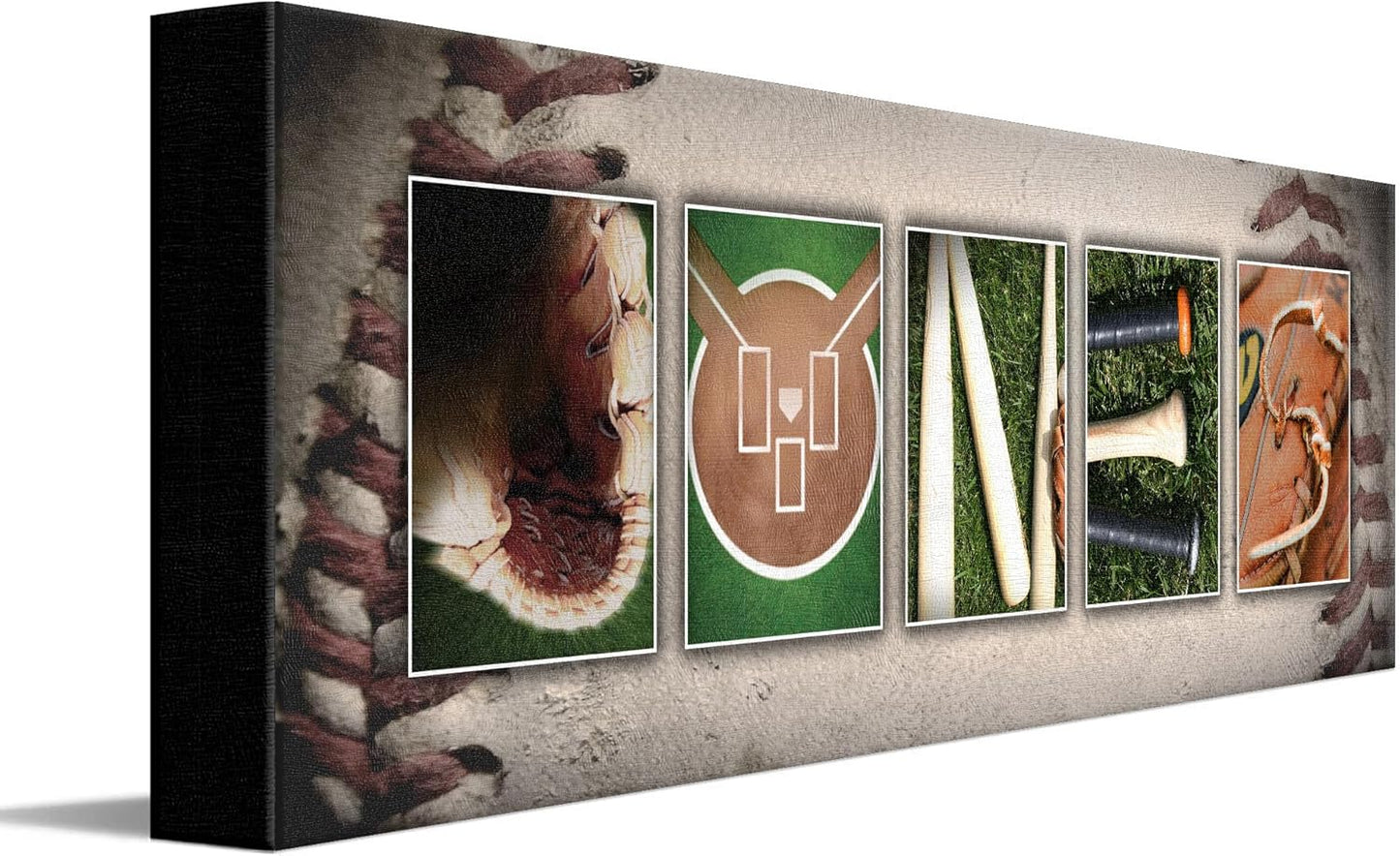 Block Mount SM - Personalized Baseball Name Art Print for Man cave, Boys Room, or Office!