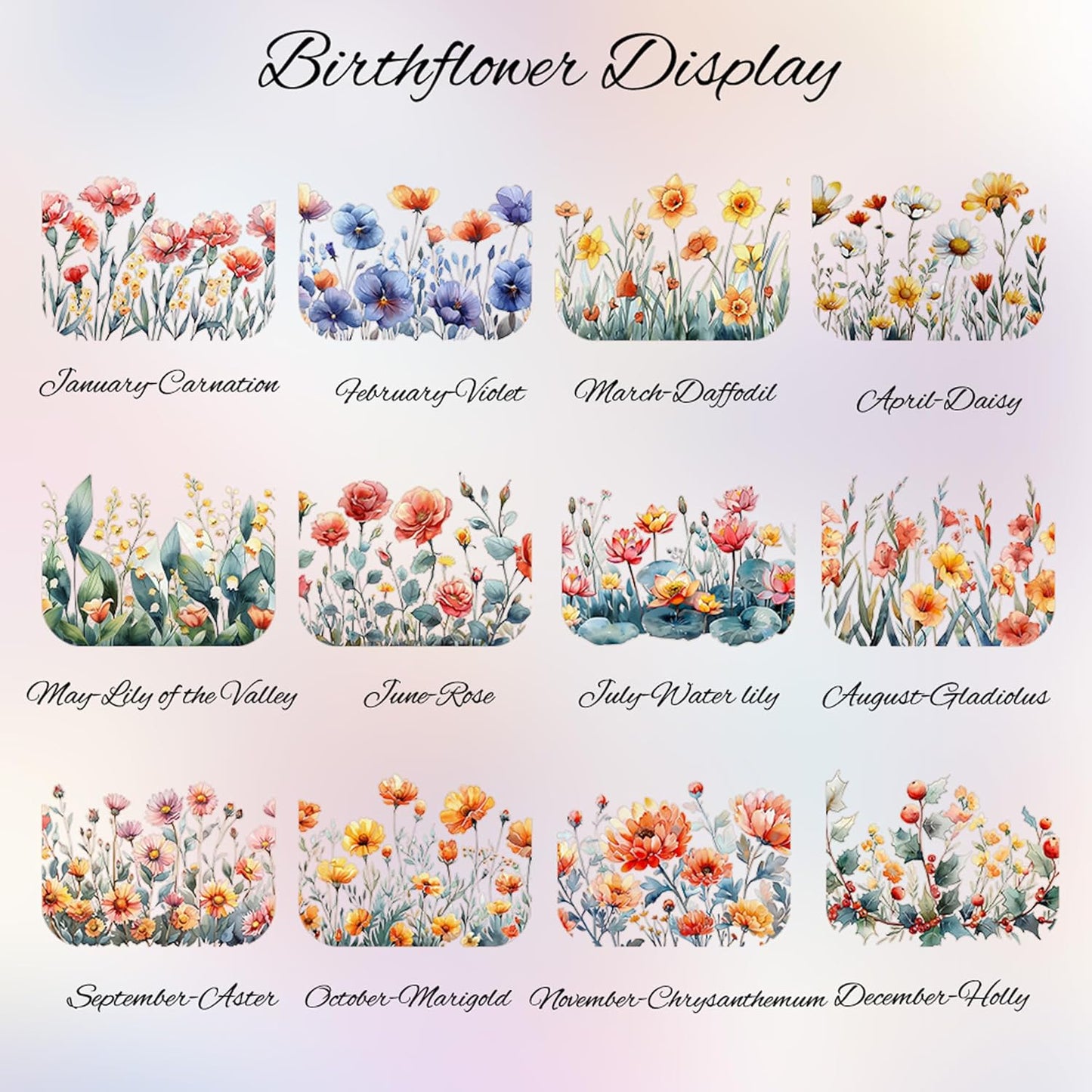 CALLIE Personalized Magnetic Bookmark Clip – Custom Name Reading Gifts for Book Lovers, Birthday Teacher's Day Christmas for Bookworm Gifts (Birth Flowering Shrubs)