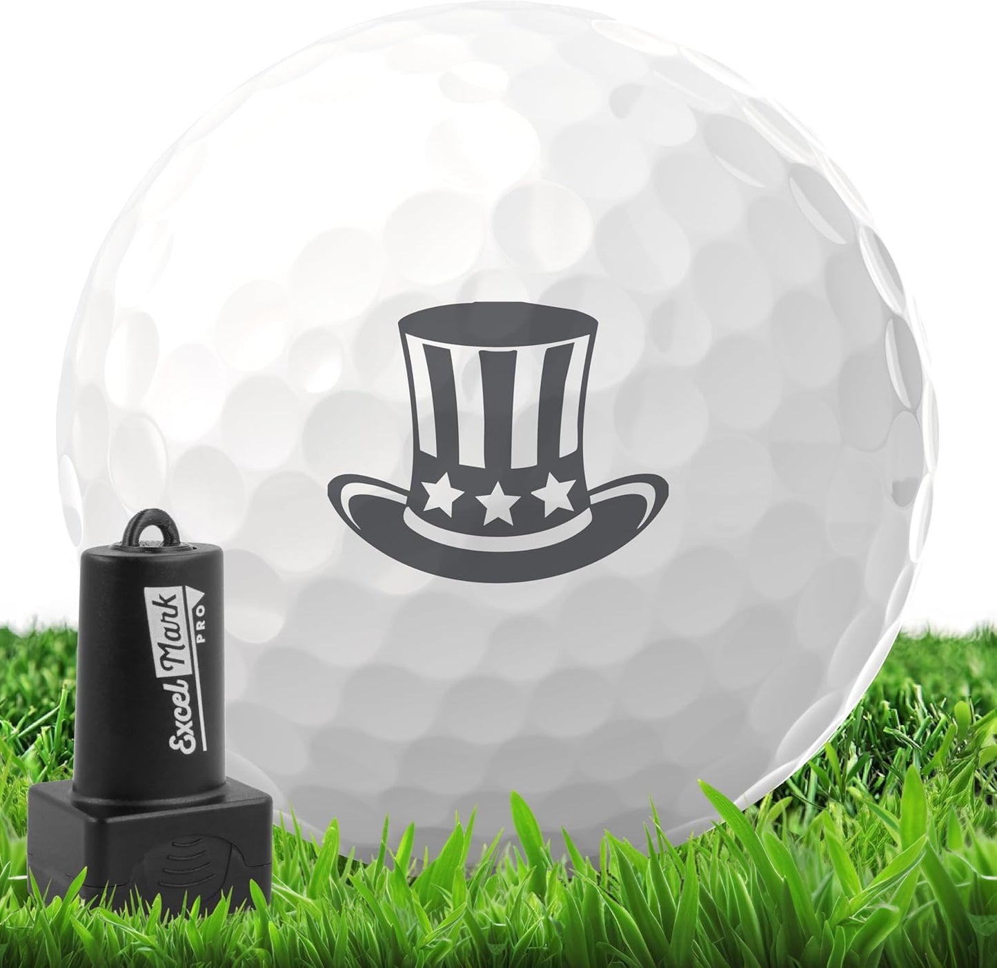 ExcelMark Pro Golf Ball Stamp - Easy Ball Identification - Choose from 25+ Styles and 4 Colors!
