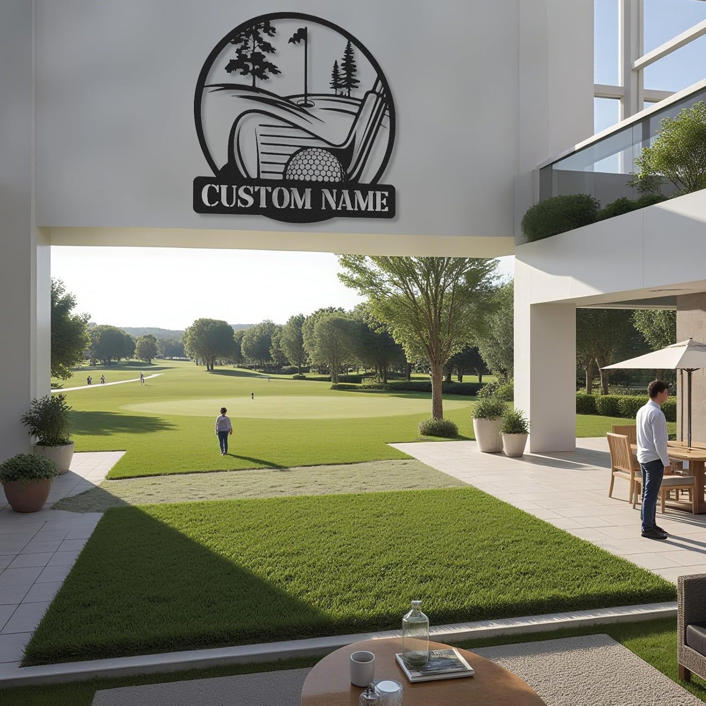 Personalized Golf Metal Wall Art, Vintage Golf Wall Decor, Custom Signs Outdoor Metal, Sports Theme Home Decor for Man Cave Office Garage Bar, Personalized Golf Gifts for Men Dad Father Color06