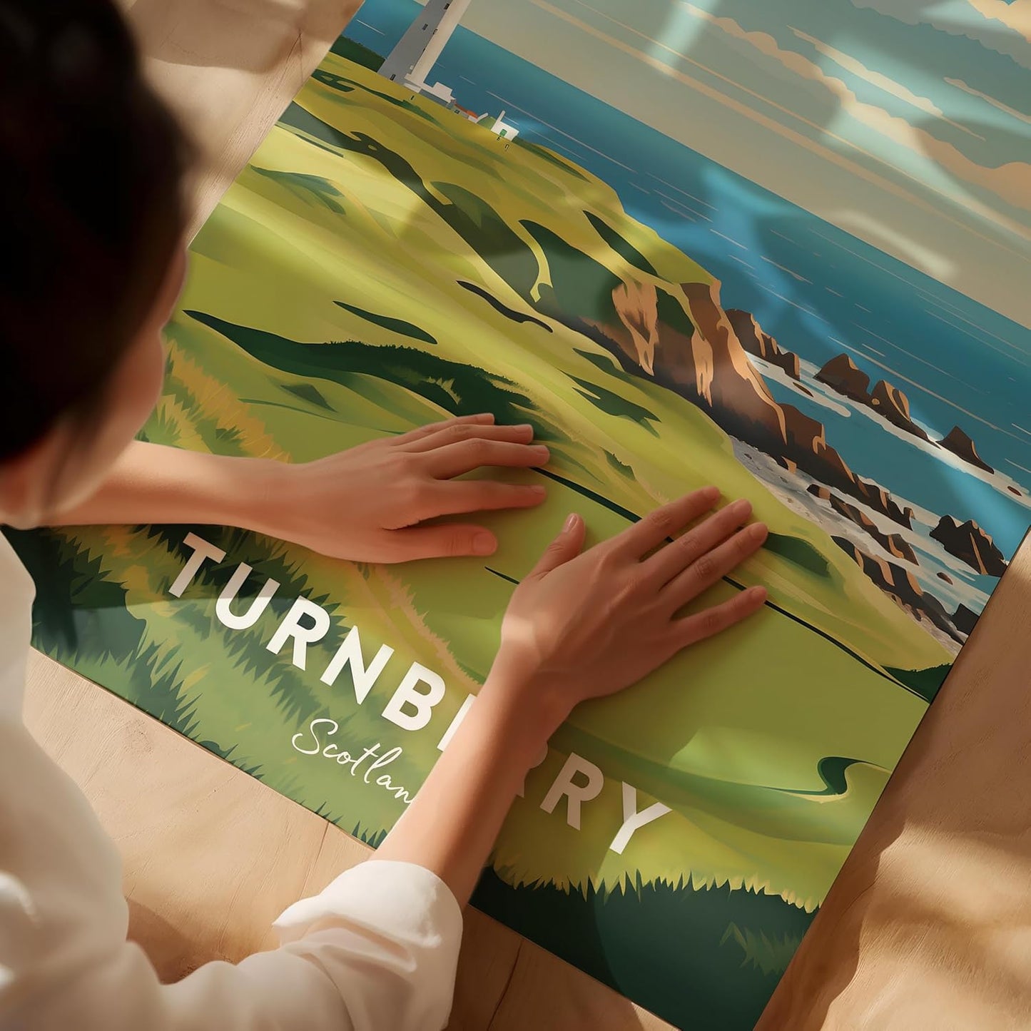 Golf Course Premium Giclee Fine Art Prints - Augusta, Pebble Beach, Pinehurst, Golf Course Posters, Golf Wall Art, Aesthetic Poster for Home Office Decor, Ready to Frame