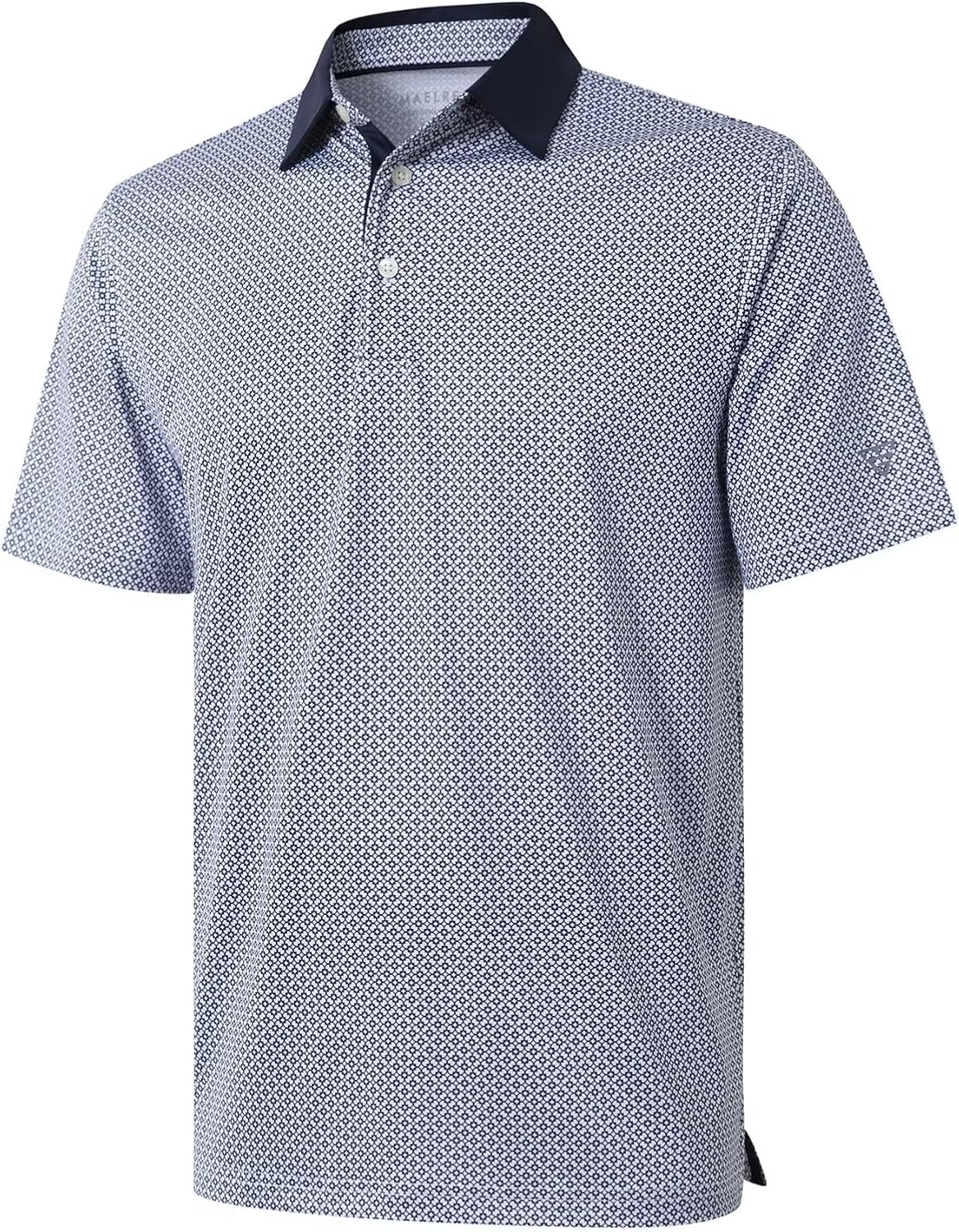 Golf Shirts for Men Dry Fit Short Sleeve Print Performance Moisture Wicking Polo Shirt