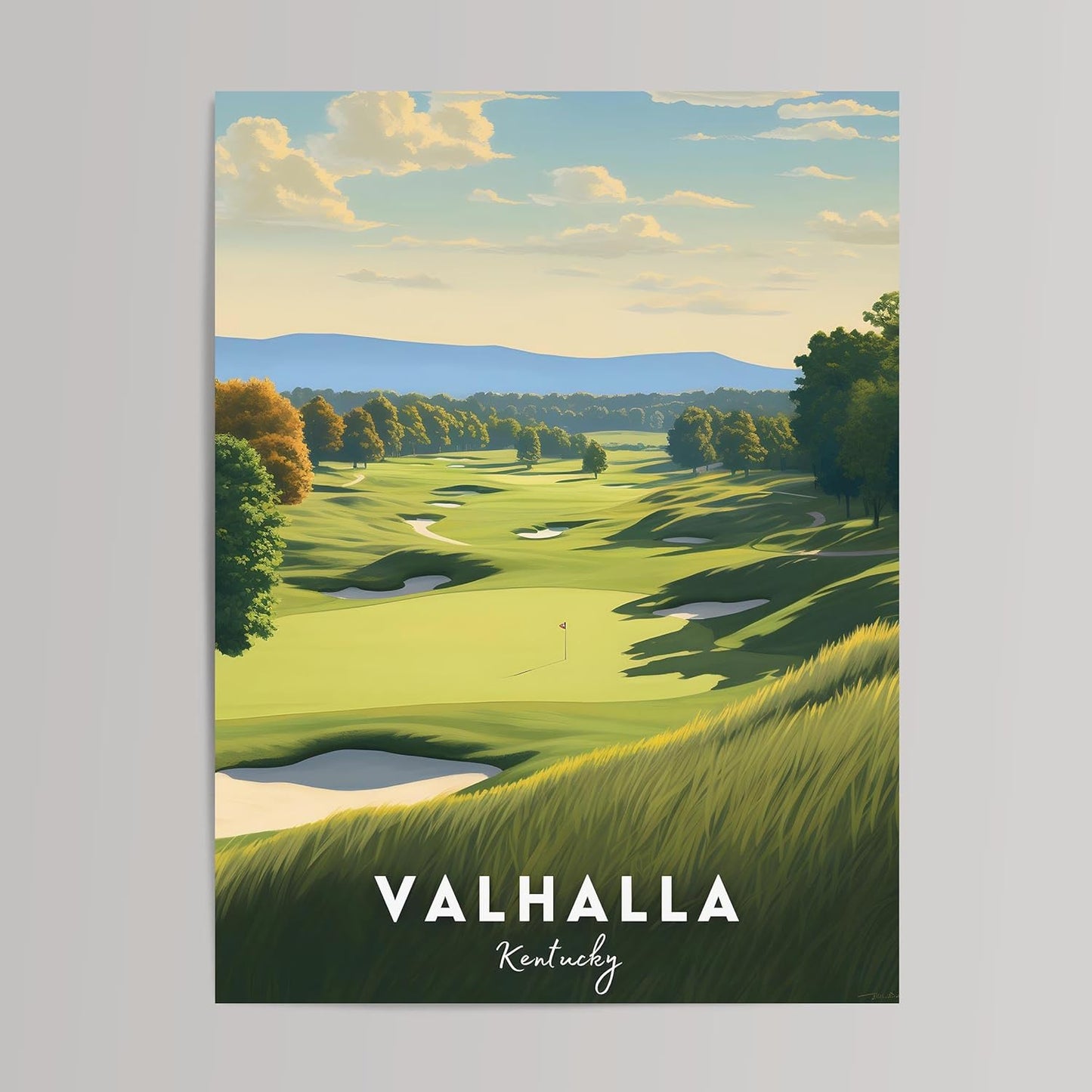 Golf Course Premium Giclee Fine Art Prints - Augusta, Pebble Beach, Pinehurst, Golf Course Posters, Golf Wall Art, Aesthetic Poster for Home Office Decor, Ready to Frame