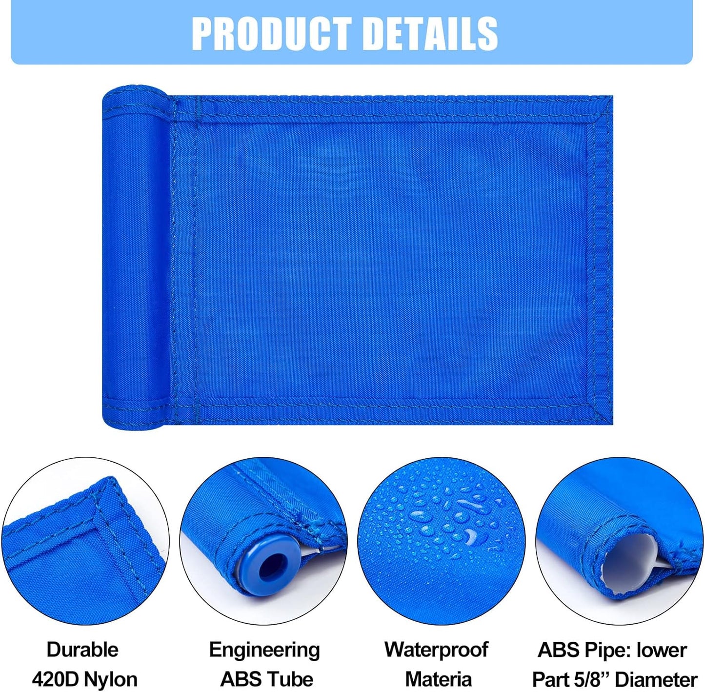 Colarr 12 Pcs Solid Golf Flag Target Flag with Tube Inserted Waterproof Putting Green Flags 420D Nylon Mini Pin Flags 8" l x 6" H for Yard Garden Backyard Outdoor Halloween Christmas Gift Kids