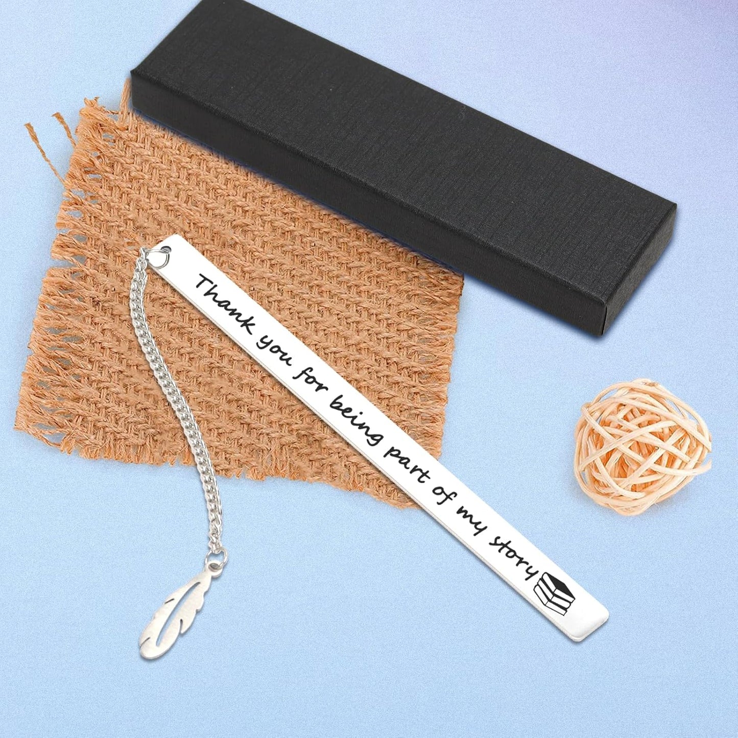 FunisFun Appreciation Gifts for Teachers, Thank You for Being Part of My Story Metal Bookmark for Reading Lovers Writers Friends Coworker Teens, Book Accessories for Christmas New Year Graduation