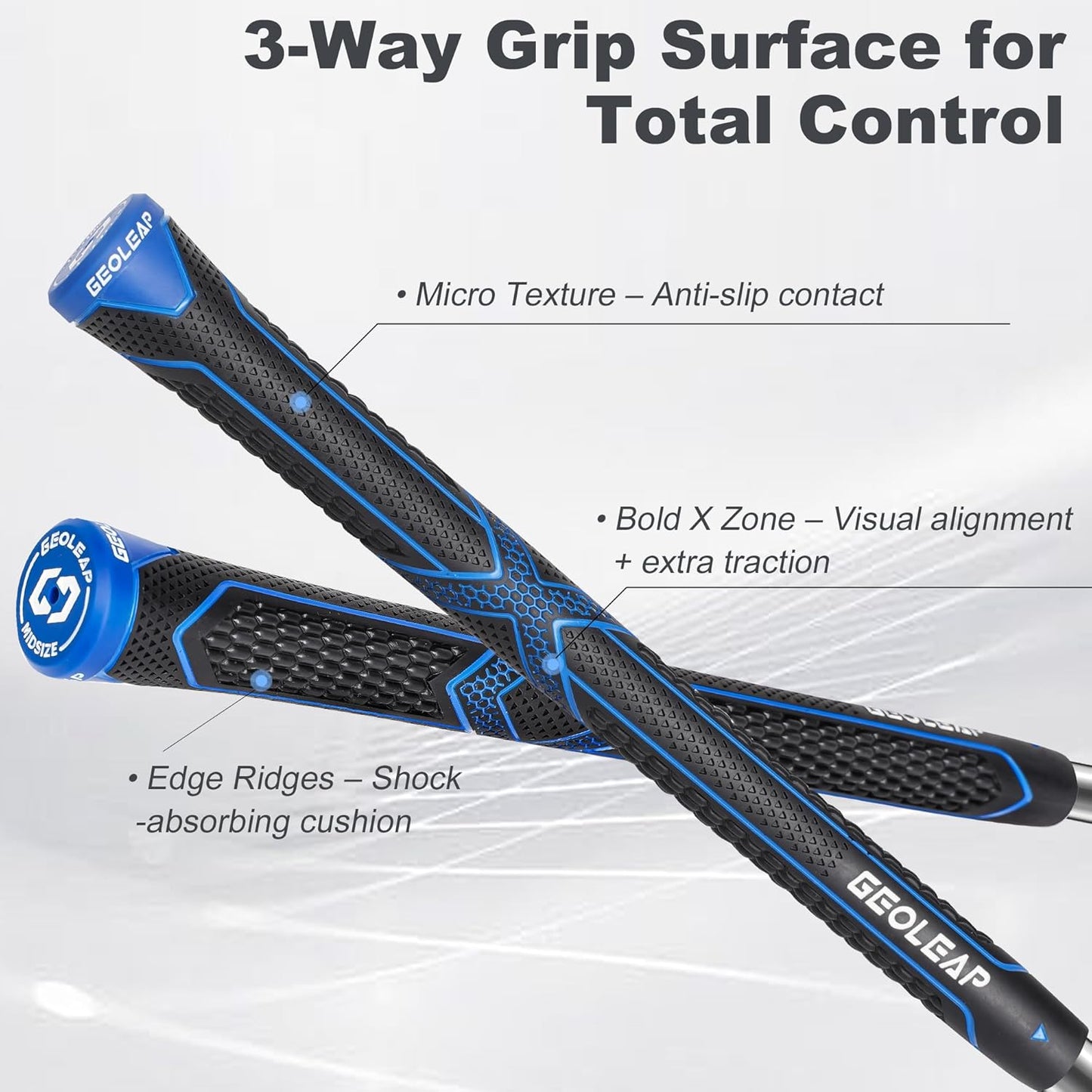 Geoleap Golf Grips 13 Pack,Non-slip and High Shock-absorbing Golf Club Grips ,Choose between 13 Grips with 15 Tapes and Full Kits.