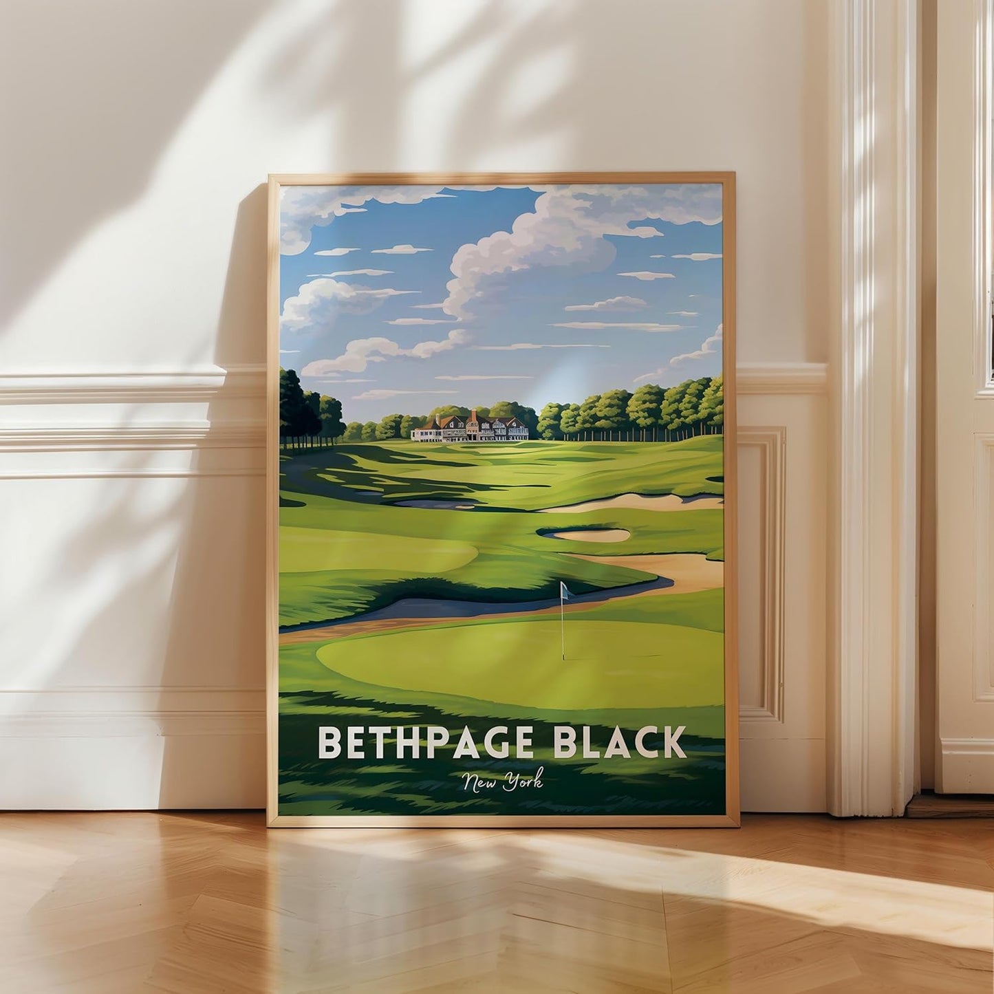 Golf Course Premium Giclee Fine Art Prints - Augusta, Pebble Beach, Pinehurst, Golf Course Posters, Golf Wall Art, Aesthetic Poster for Home Office Decor, Ready to Frame