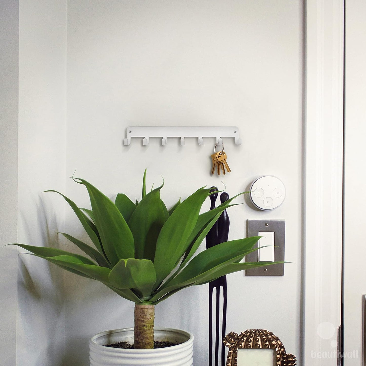 Key Rack Steel Key Hanger (Standard - White)