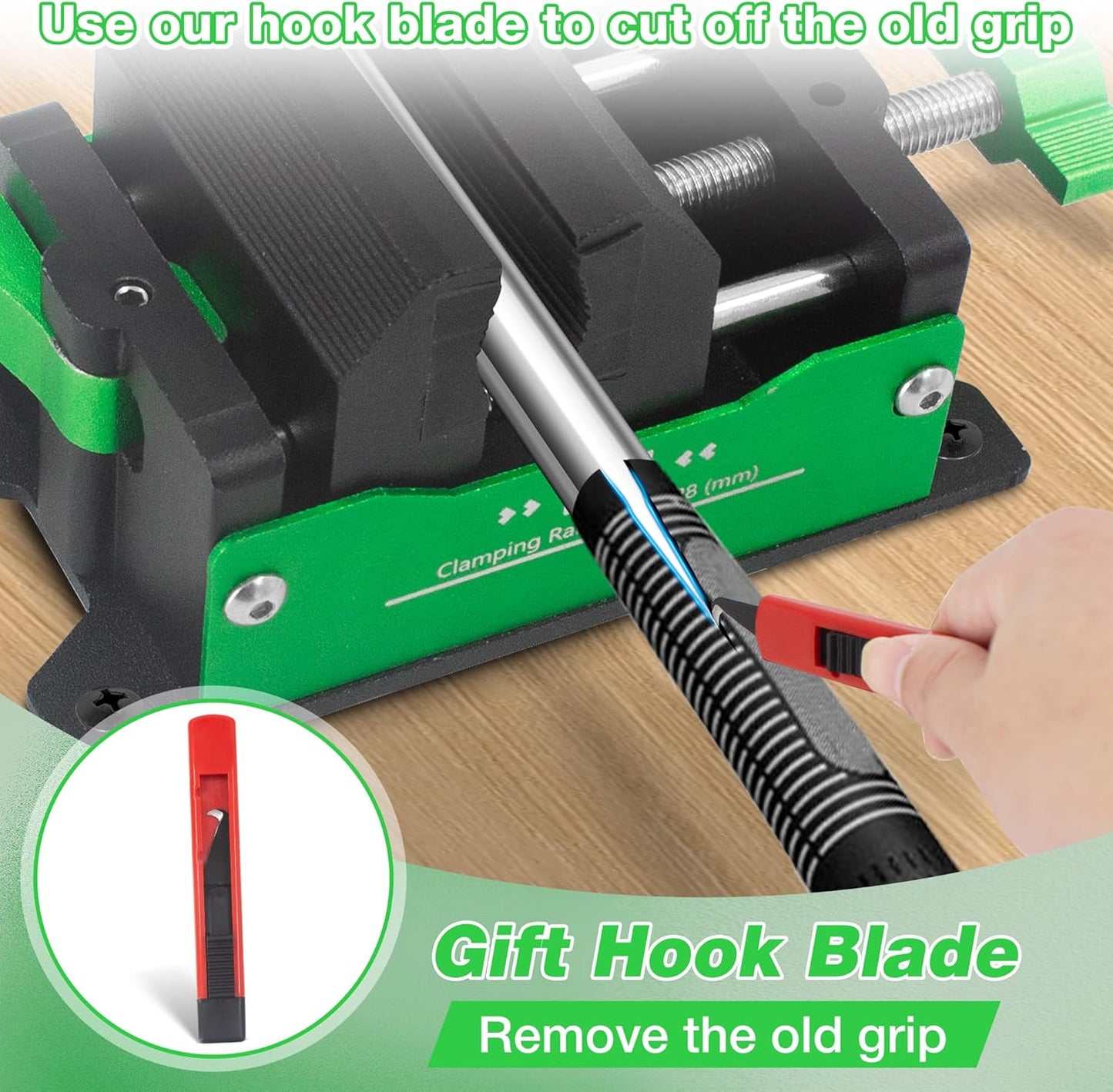 Golf Club Vise, Household Golf Club Regripping Kit Golf Grip Removal Tool, Golf Gifts for Men Women