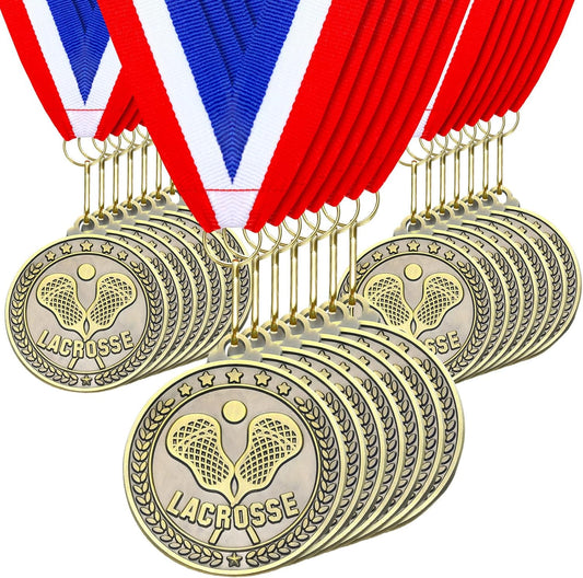 Remuuly 30 Pcs Gold Medals Bulk 2'' Basketball Soccer Baseball Volleyball Football Lacrosse Kickball Cheer Bowling Trophy Medals for Awards for Sports Participation Winner Gift
