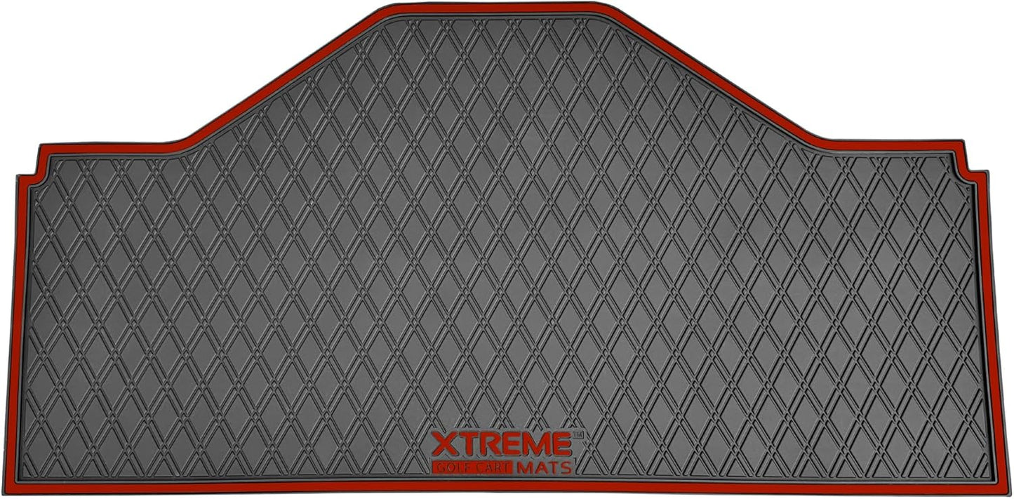 Xtreme MATS Evolution D5 Golf Cart Floor Mat - Rubber Double Diamond Design - Fits DMAX, GT 4 & 6, D5 2 Seater or 2+2 Including Evolution Maverick and Ranger Trims (Flamenco Trim, D5 Front Row Only)