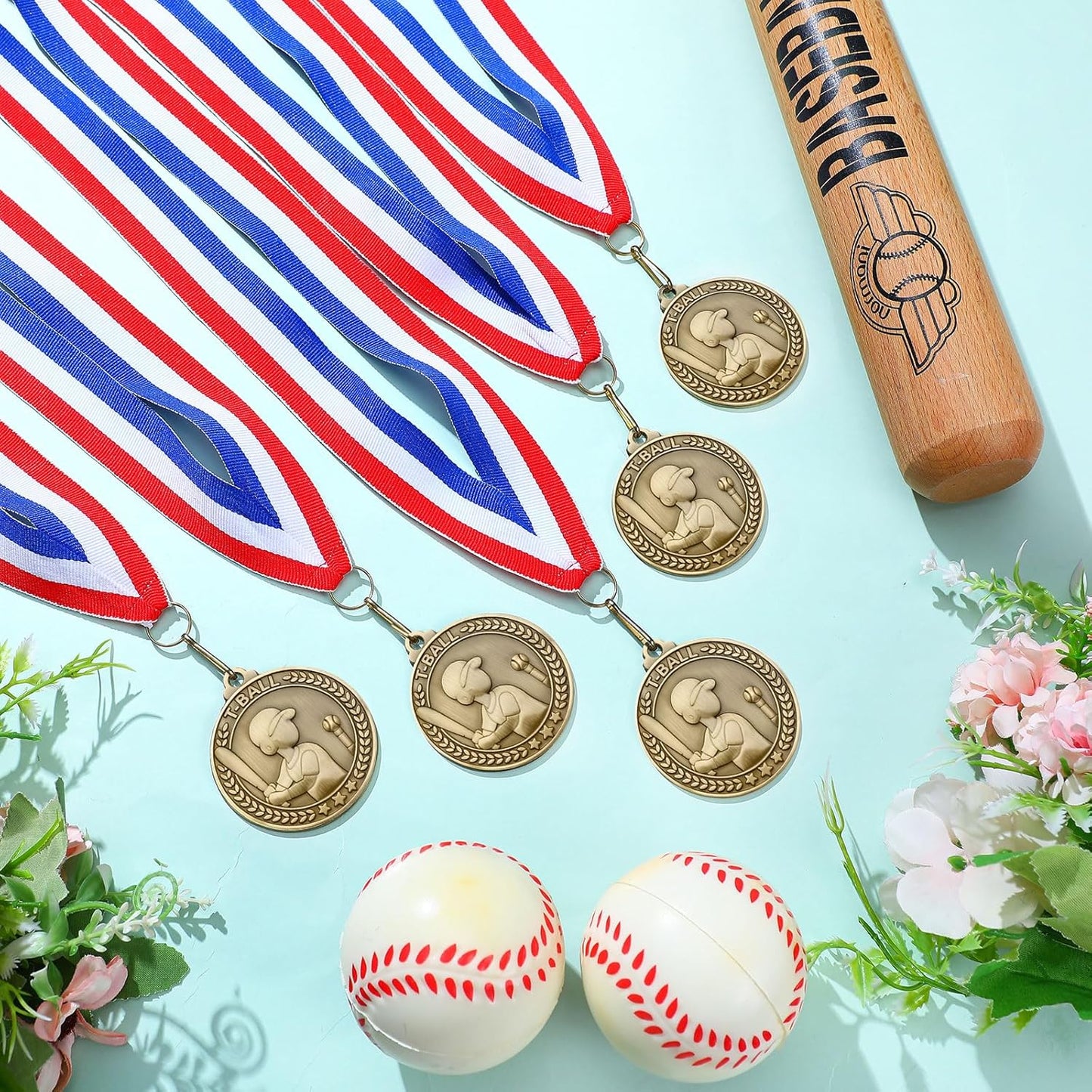 Remuuly 30 Pcs Gold Medals Bulk 2'' Basketball Soccer Baseball Volleyball Football Lacrosse Kickball Cheer Bowling Trophy Medals for Awards for Sports Participation Winner Gift