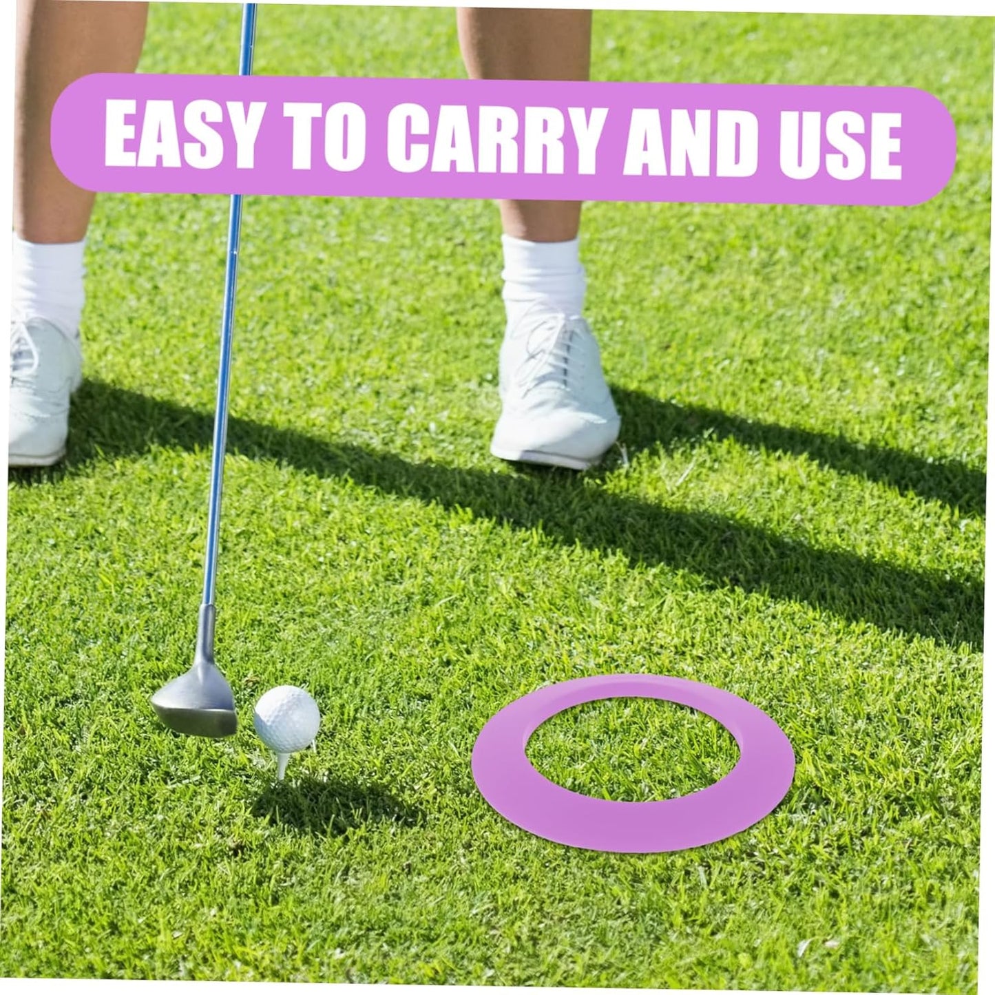 Happyyami Golf Putting Cup Ring Golf Hole Target Circles Silicone Golfs Green Hole Cup Rings Golf Training Tool