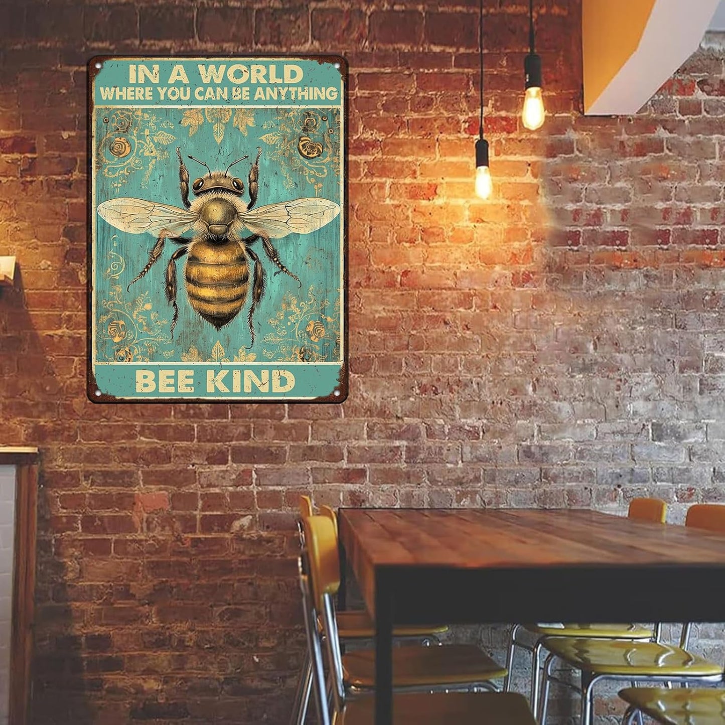 Vintage Metal Signs In A World Where You Can Be Anything Bee Kind Retro Iron Sign For Home Office Kitchen Bar Cafe Garden Farmhouse Wall Decor 12x16 Inch