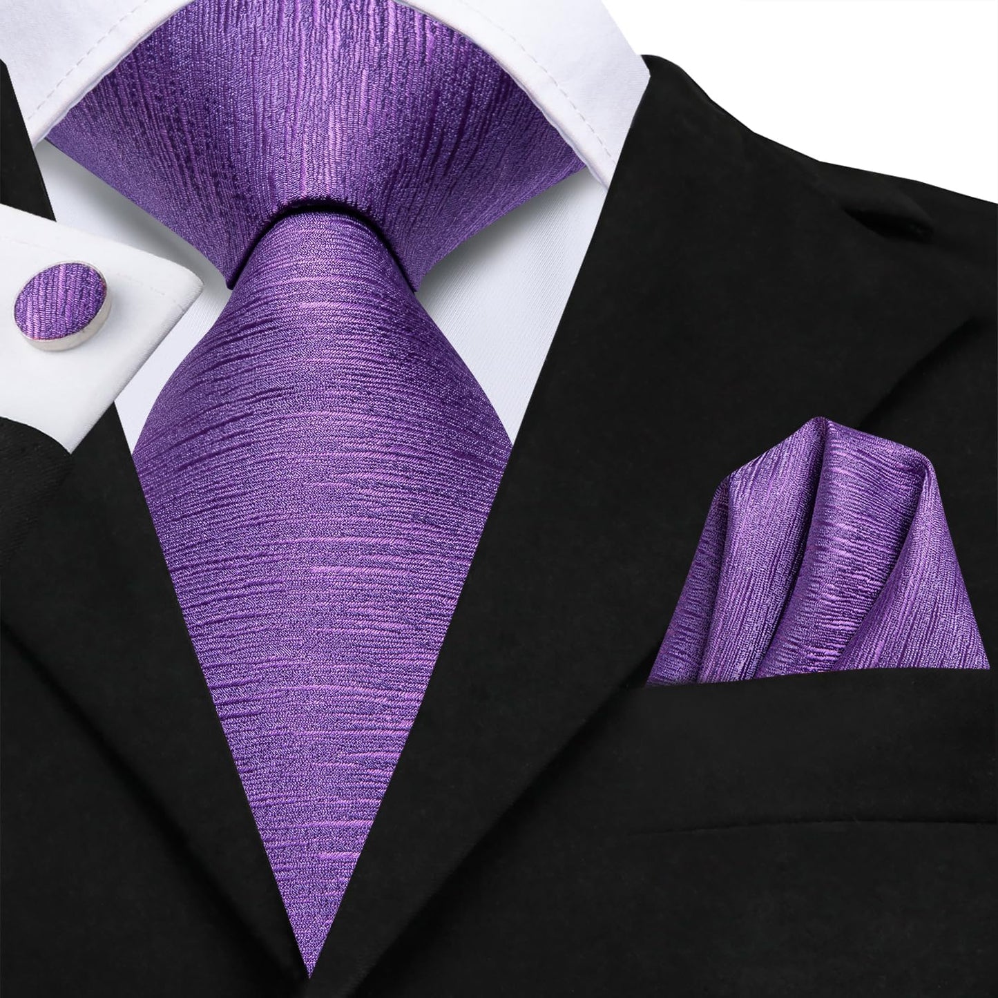 Dubulle Mens Paisley Striped Tie WOVEN Necktie for Men and Handkerchief Cufflinks Set Wedding Formal Business