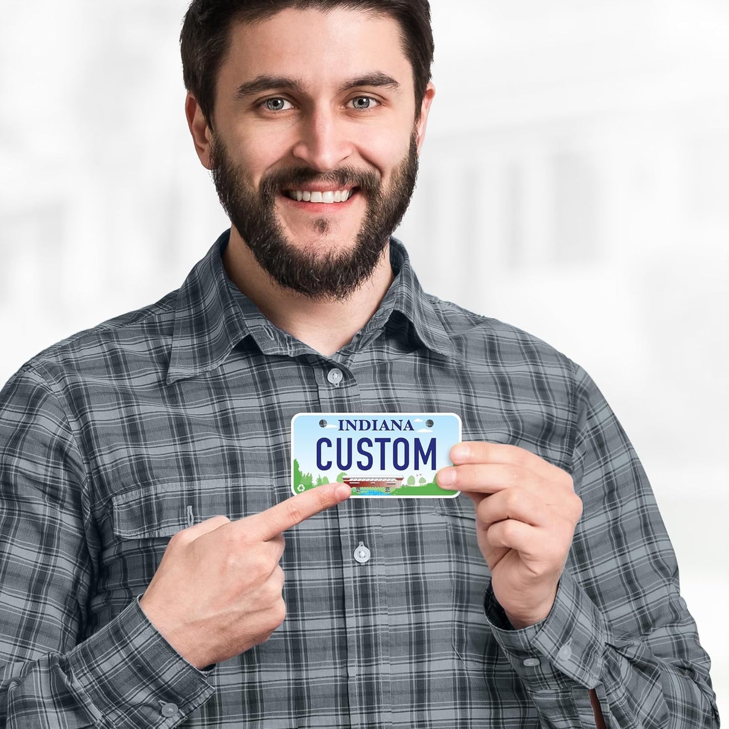 Mini License Plates, Personalized License Plates, Custom for Car, Bikes, ATV, Kids Car, Golf Cart, Jeep, 2x4 Inch, Rust-Free Fade Resistant Aluminum, USA Made by My Sign Center (Indiana)