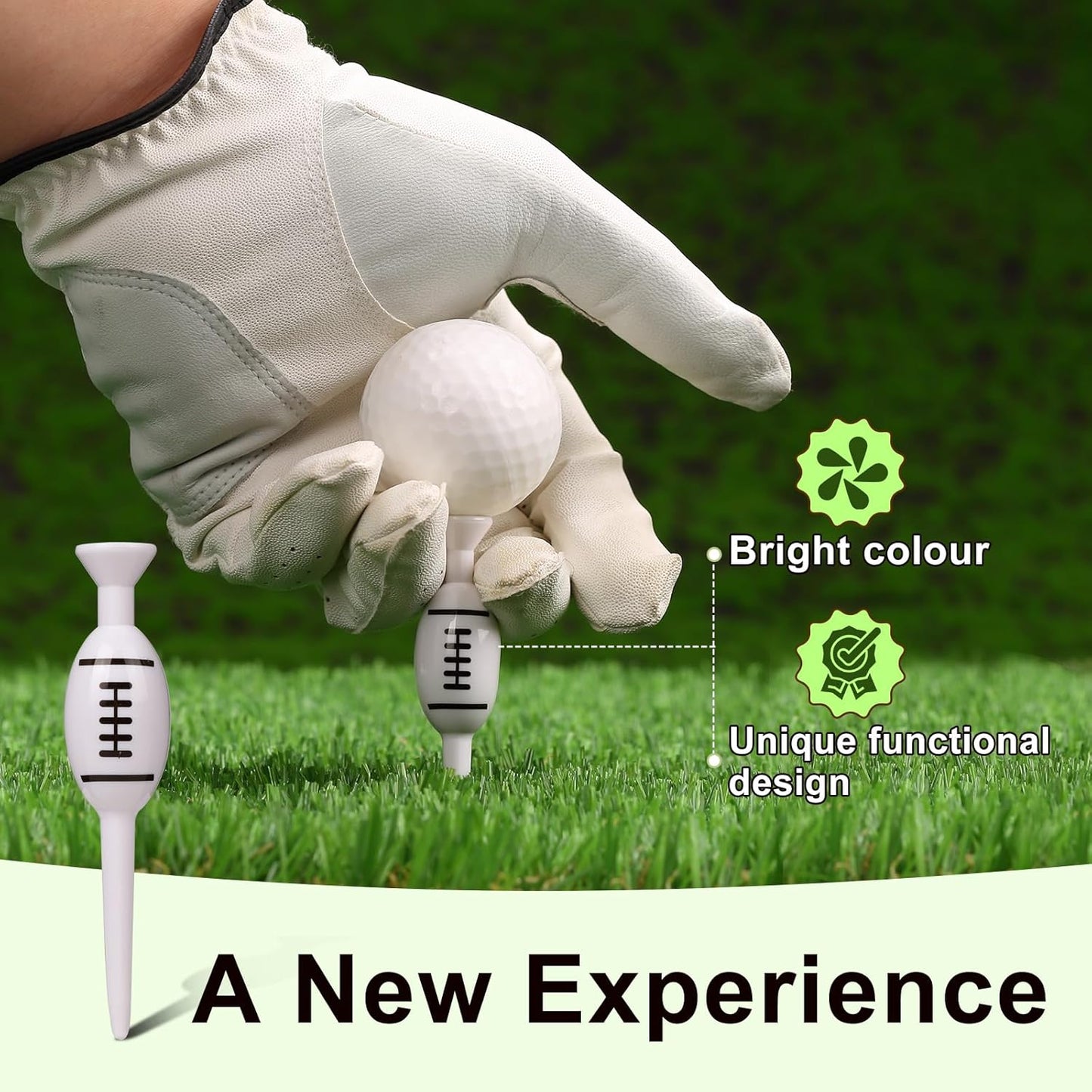 Plastic Golf Tees, Pack of 25, for Height Consistency, Excellent Durability and Stability Tees, Golf Gift for Men Women and Children, Golf Accessories