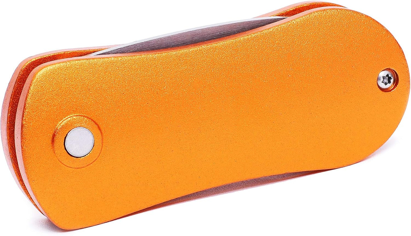 Mile High Life Golf Divot Repair Tool, All Metal Foldable Divot Tool with Pop-up Button & Magnetic Ball Marker