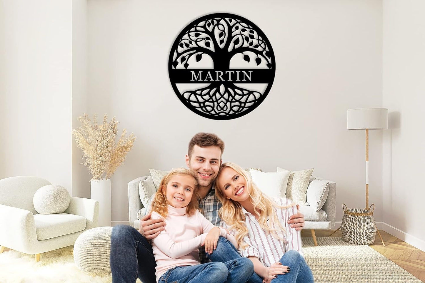 Personalized custom tree of life metal name tags, custom metal name signs, customize gifts for family and friends