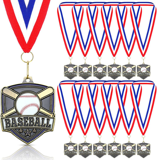 10/20 /30/40 Pcs Award Medals Bulk Sports Medals with Neck Ribbons 2.4 Inch Winner Award Trophy Prize Gift for Sports Themed Party Favors Tournaments School Match