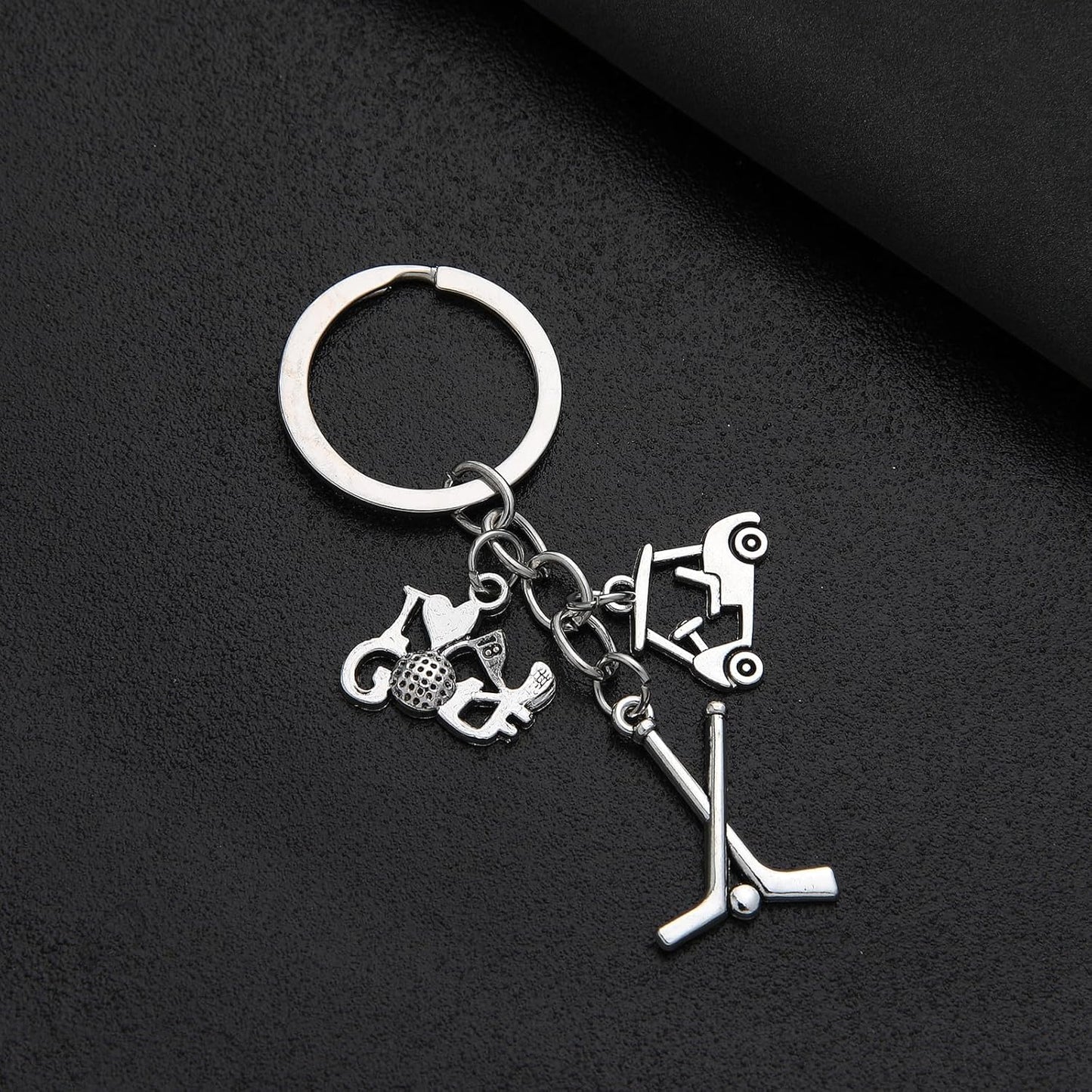 PHAETON 20PCS Golf Keychain Golf Club Keychains Ring Sports Keyring for Player Fans Coach Golf Team Gifts Golf Cart Charm Keychain Golf Player Gifts for Golf Lover Golf Club Golf Coach Gift
