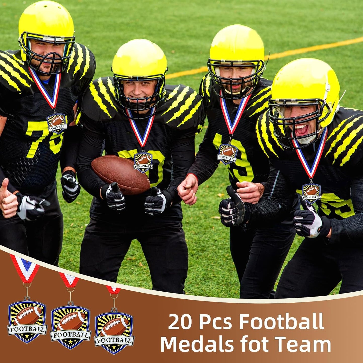 10/20 /30/40 Pcs Award Medals Bulk Sports Medals with Neck Ribbons 2.4 Inch Winner Award Trophy Prize Gift for Sports Themed Party Favors Tournaments School Match