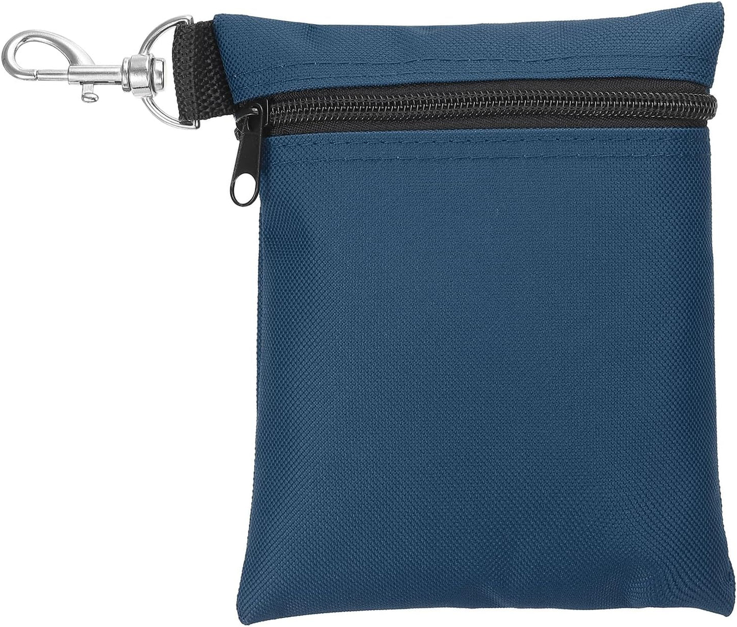 PATIKIL Golf Tee Pouch, Zipper Golf Ball Bag with Metal Lobster Claw Clip for Men Women Valuables Holder