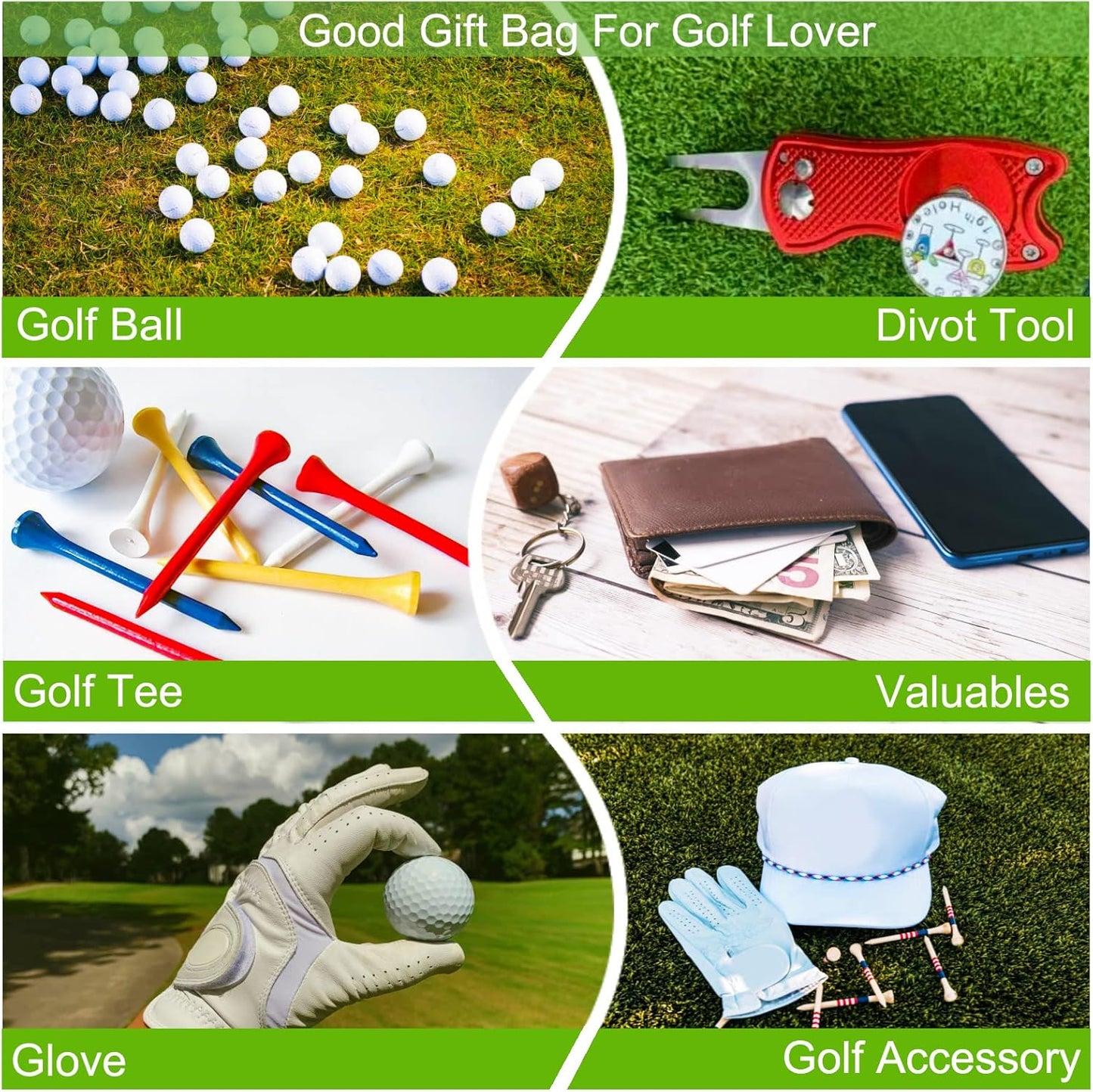Golf Accessory Bag Organizer for Men - Golf Valuables Pouch