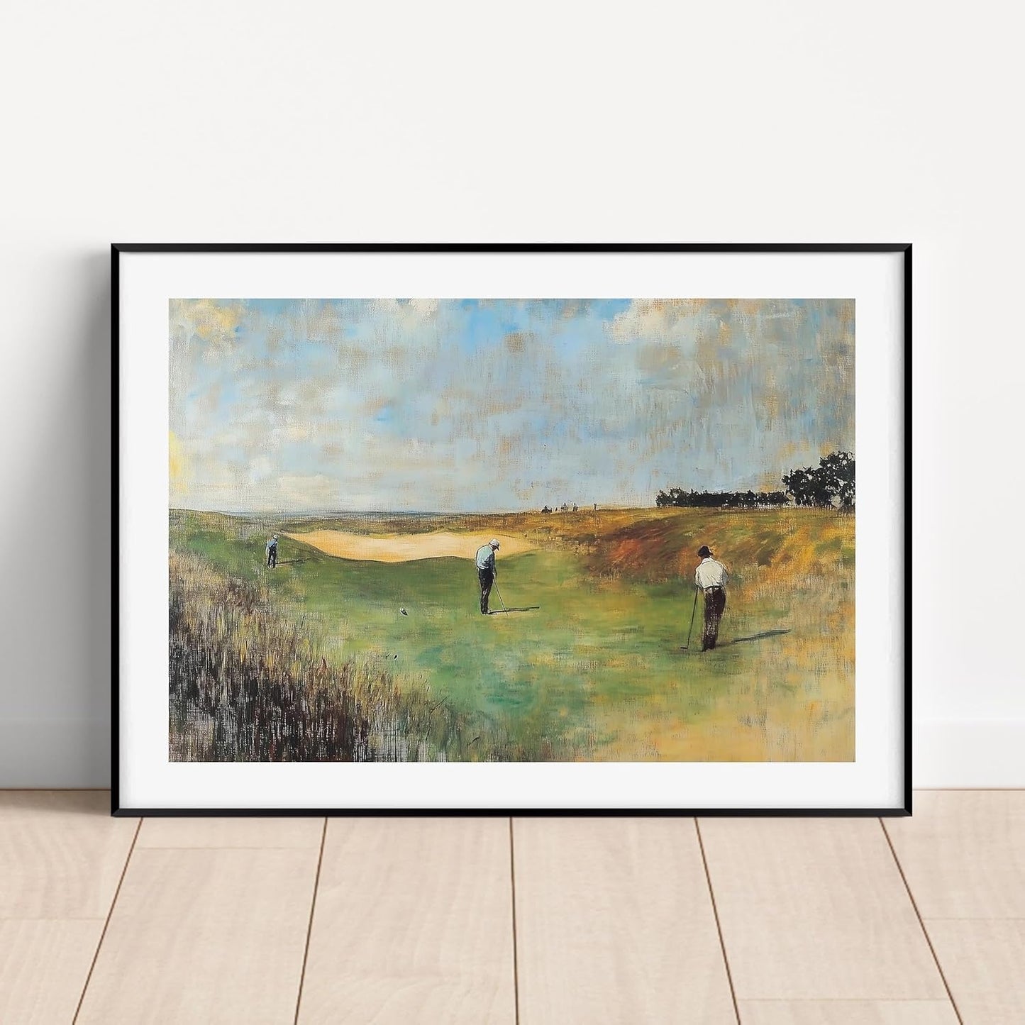 Vintage Golf Course Premium Giclee Fine Art Prints - Antique Style Golf Course Painting Posters, Golf Wall Art, Aesthetic Golfing Poster for Home Office Decor, Ready to Frame