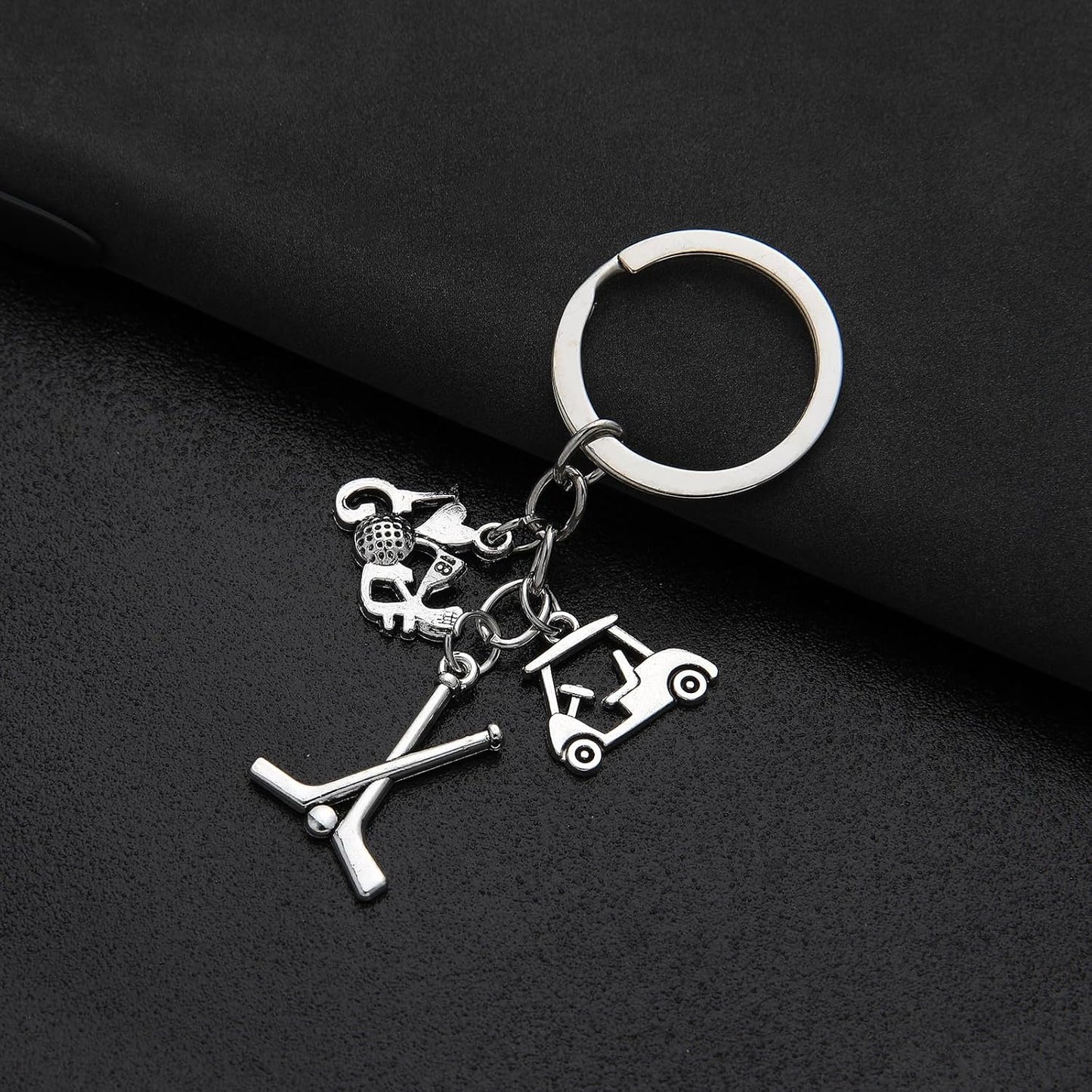 PHAETON 20PCS Golf Keychain Golf Club Keychains Ring Sports Keyring for Player Fans Coach Golf Team Gifts Golf Cart Charm Keychain Golf Player Gifts for Golf Lover Golf Club Golf Coach Gift