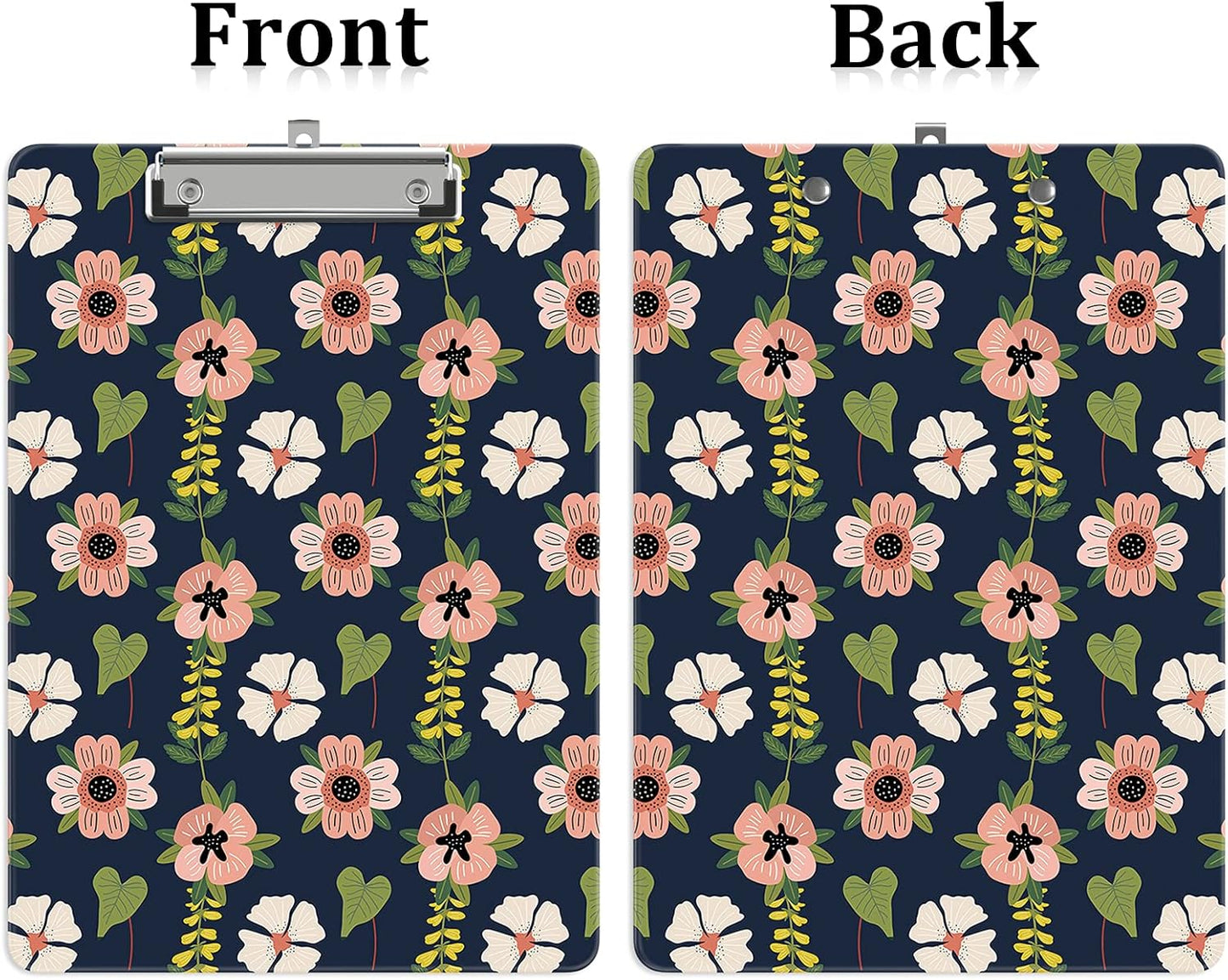 Plastic A4 Clipboards, Cute Clip Board Stardard Letter Size 9 x 12.5 in, Office Decorative for Students Women Men and Kids, Morning Glory