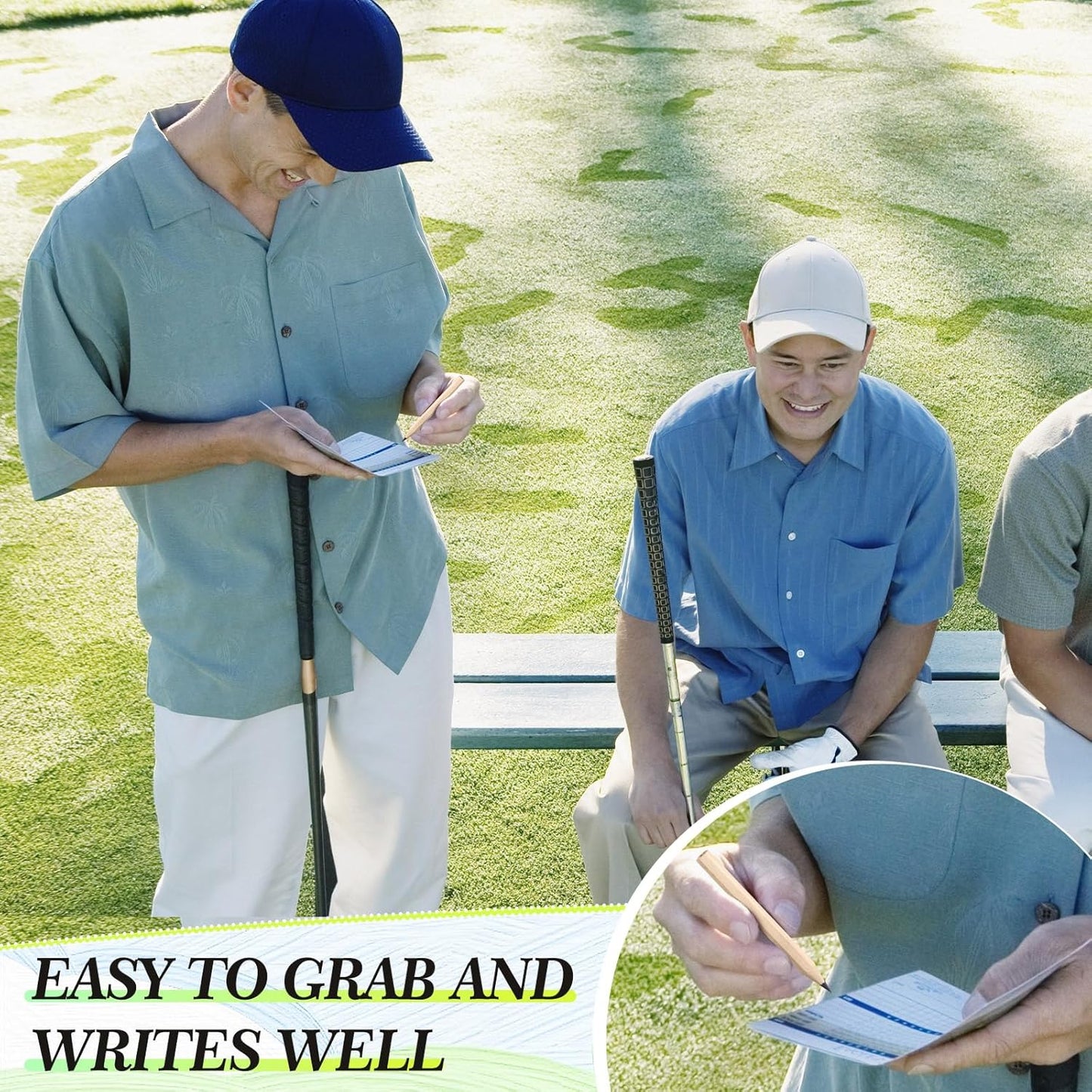 Yexiya Golf Pencils Bulk Half 2 HB 3.5 Pre Sharpened Hexagonal Yellow Wood Mini Pencils for Party Favors Kids School Classroom Office Supplies(80 Pcs)