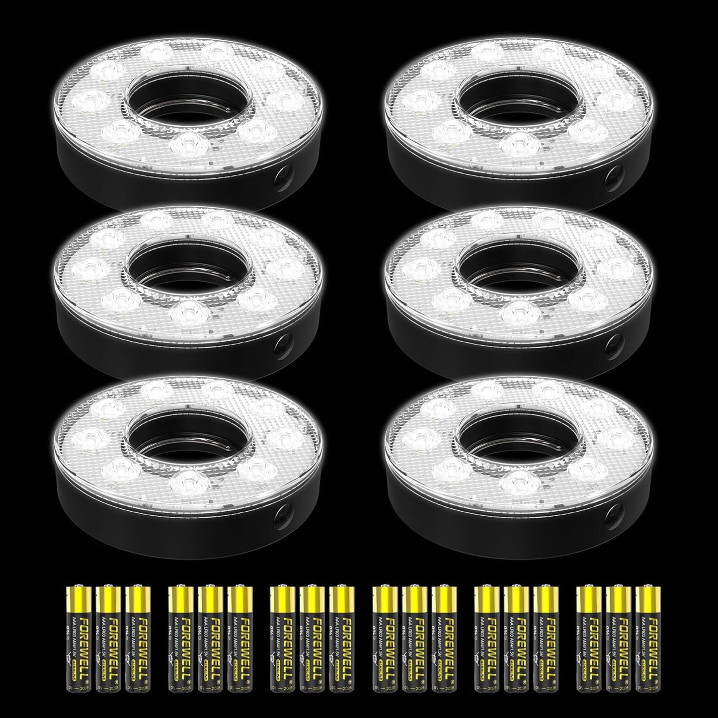 KINGTOP LED Golf Hole Light with Anti-Glare Lens - Battery Operated, Glow in The Dark Putting Cup Lights, Ideal for Night Golf, Backyard Practice Putting Green & Golf Parties