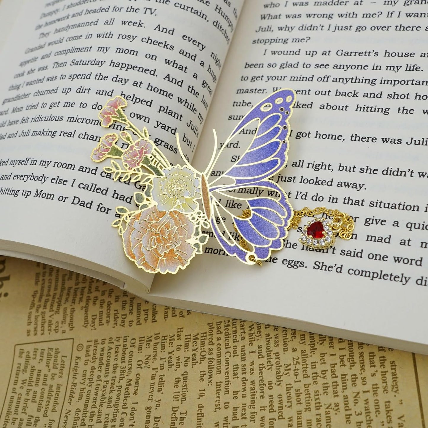 Butterfly Bookmarks for Women,Cute Funny Metal Bookmark,Unique Gifts Book Markers for Women Book Lovers,Teacher Appreciation Gifts,Valentine Mother's Day Christmas New Year Birthday Gift