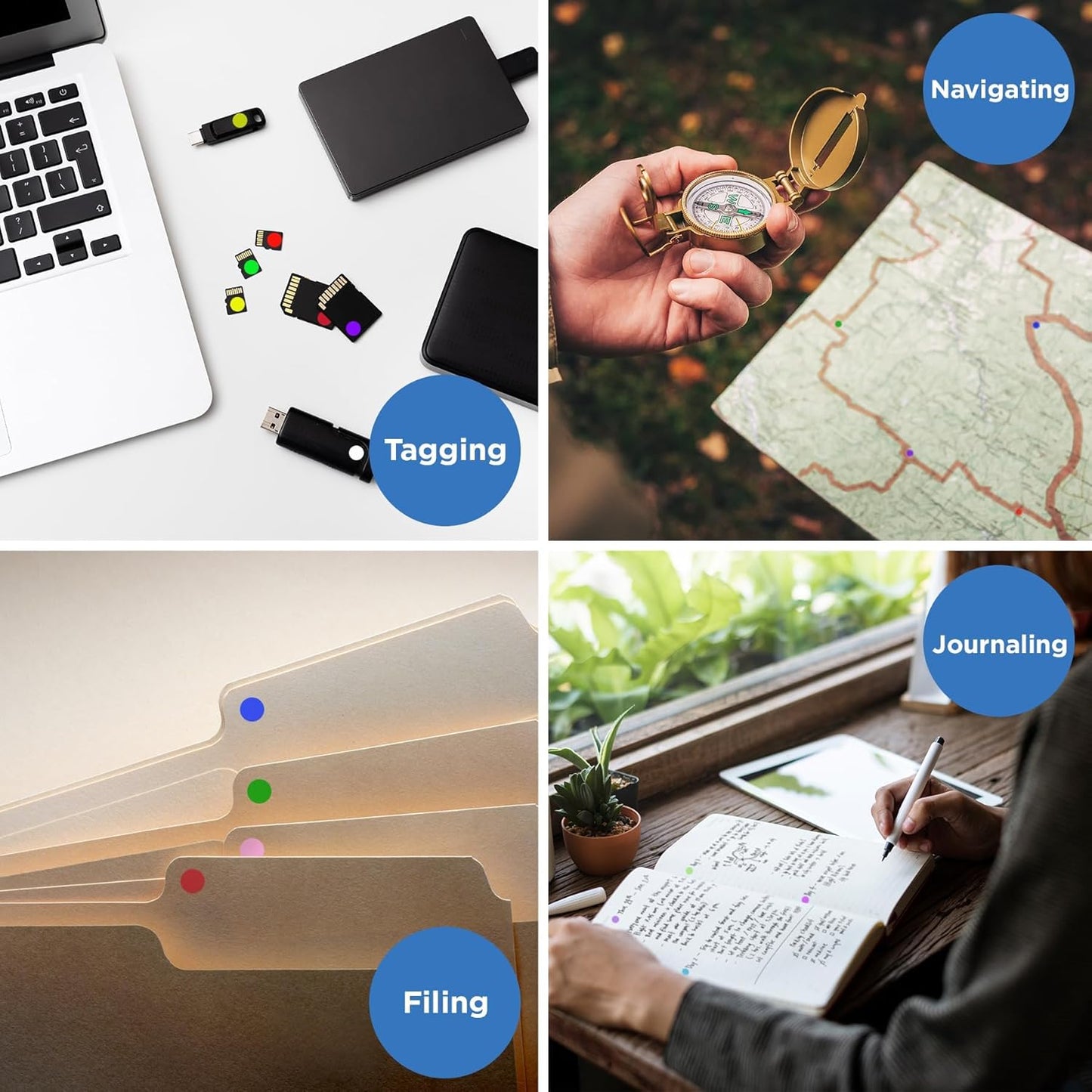 ChromaLabel 0.25 Inch Round Label Permanent Color Code Dot Stickers, 1000 Labels per Roll, Maroon