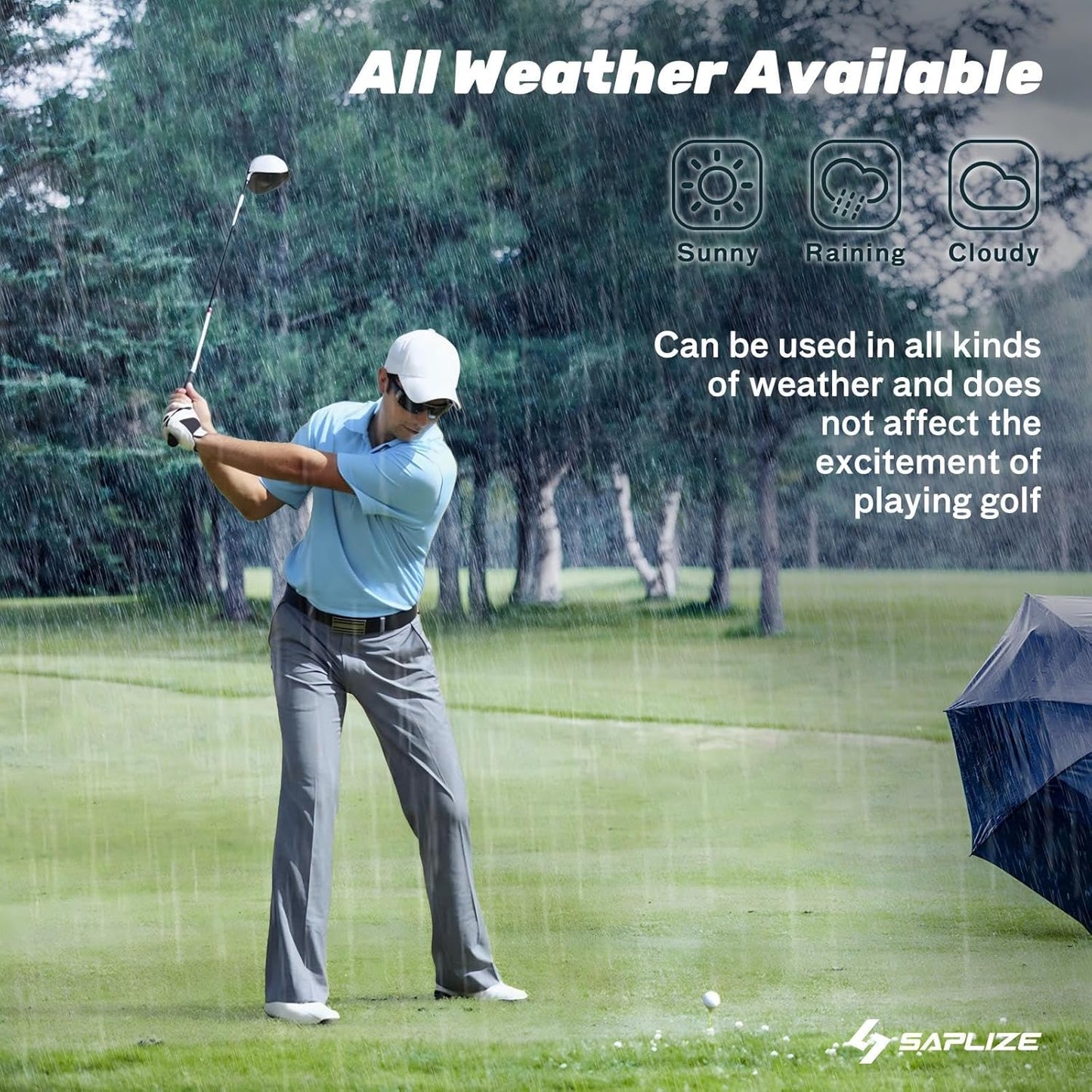 SAPLIZE CC01 Rubber Golf Grips, 4 Colors Available, Standard/Midsize Anti-Slip Rubber Golf Club Grips