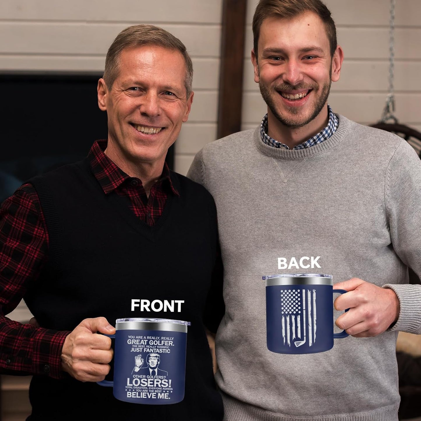 Fufendio Golf Gifts for Men - Best Golf Gift 14oz - Fathers Day Golfs Gifts for Dad Grandpa Brother Men Golfers Him - Christmas Gift