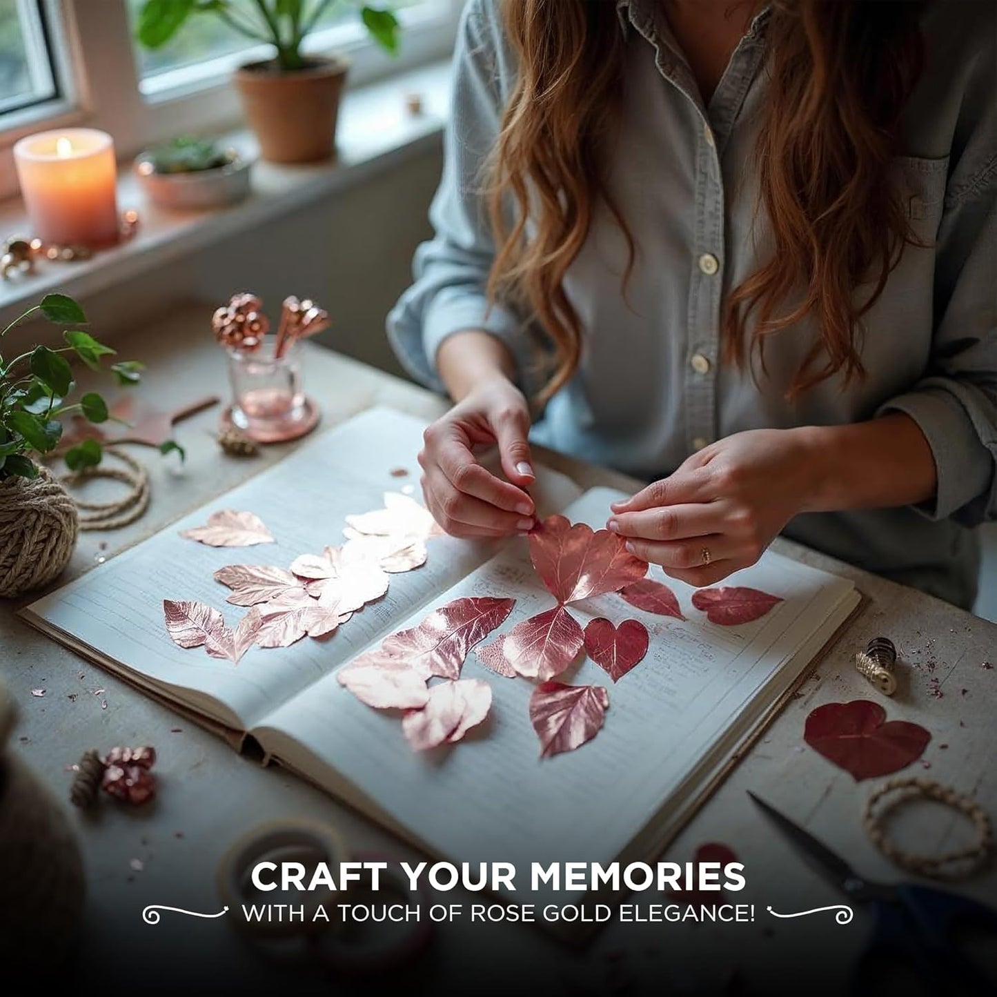 SANZIX 120 Sheets Rose Gold Tissue Paper for Gift Bags Bulk 14x20 Inch - Rose Gold Christmas Wrapping Paper Perfect for Christmas Gifts Wrap, Wedding, Valentines Day, DIY, Holiday & Xmas Decorations