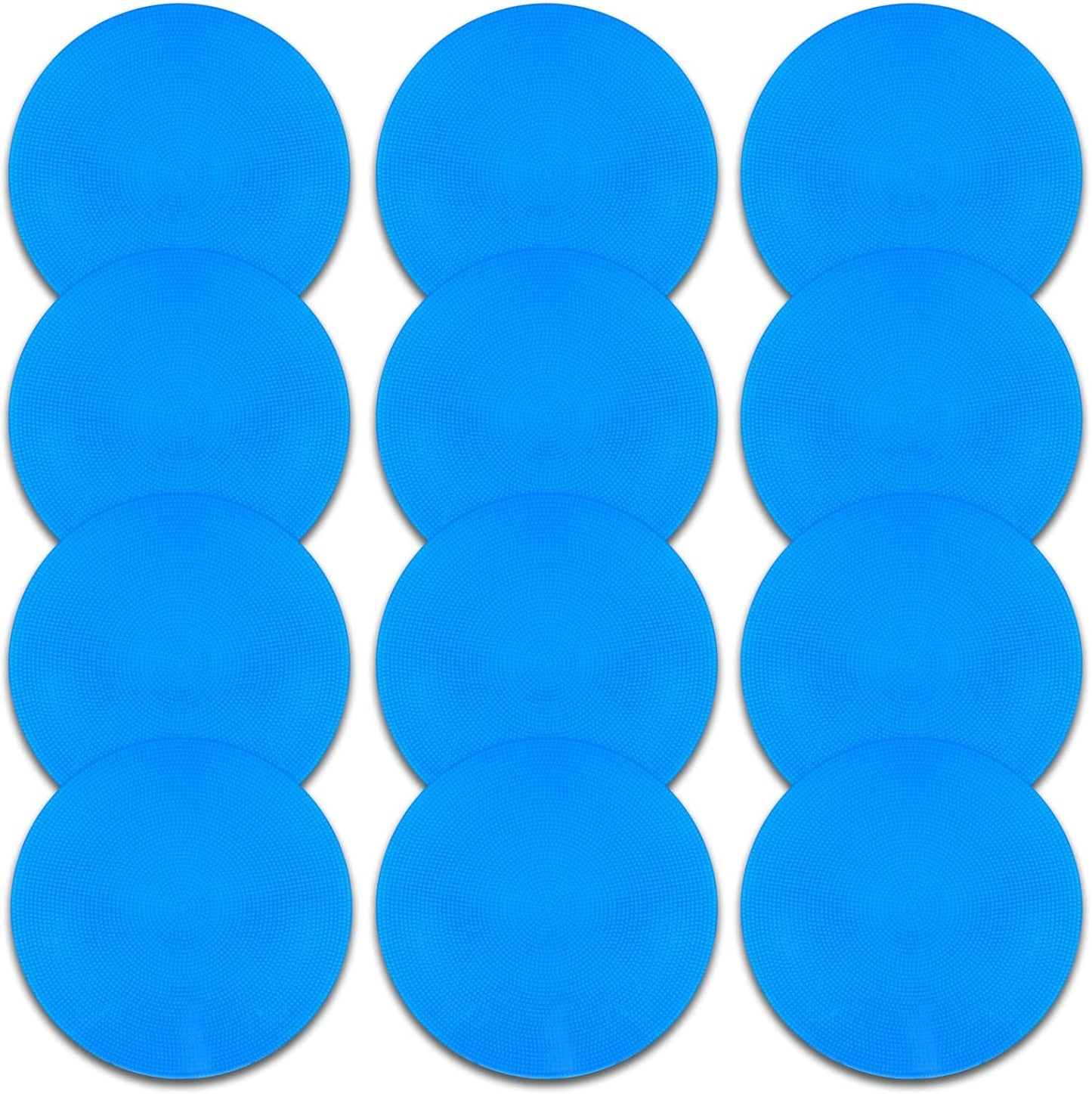 Poly Spot Markers 9 inch Non-Slip Rubber Agility Markers Flat Field Cones Floor Dots for Football, Soccer, Basketball Training Markers, School Activities, Exercise Drills, Social Distancing